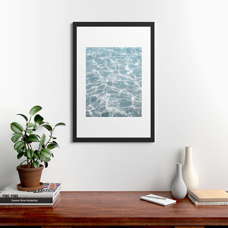 Henrike Schenk - Travel Photography Crystal Clear Blue Water Photo Framed Art Print