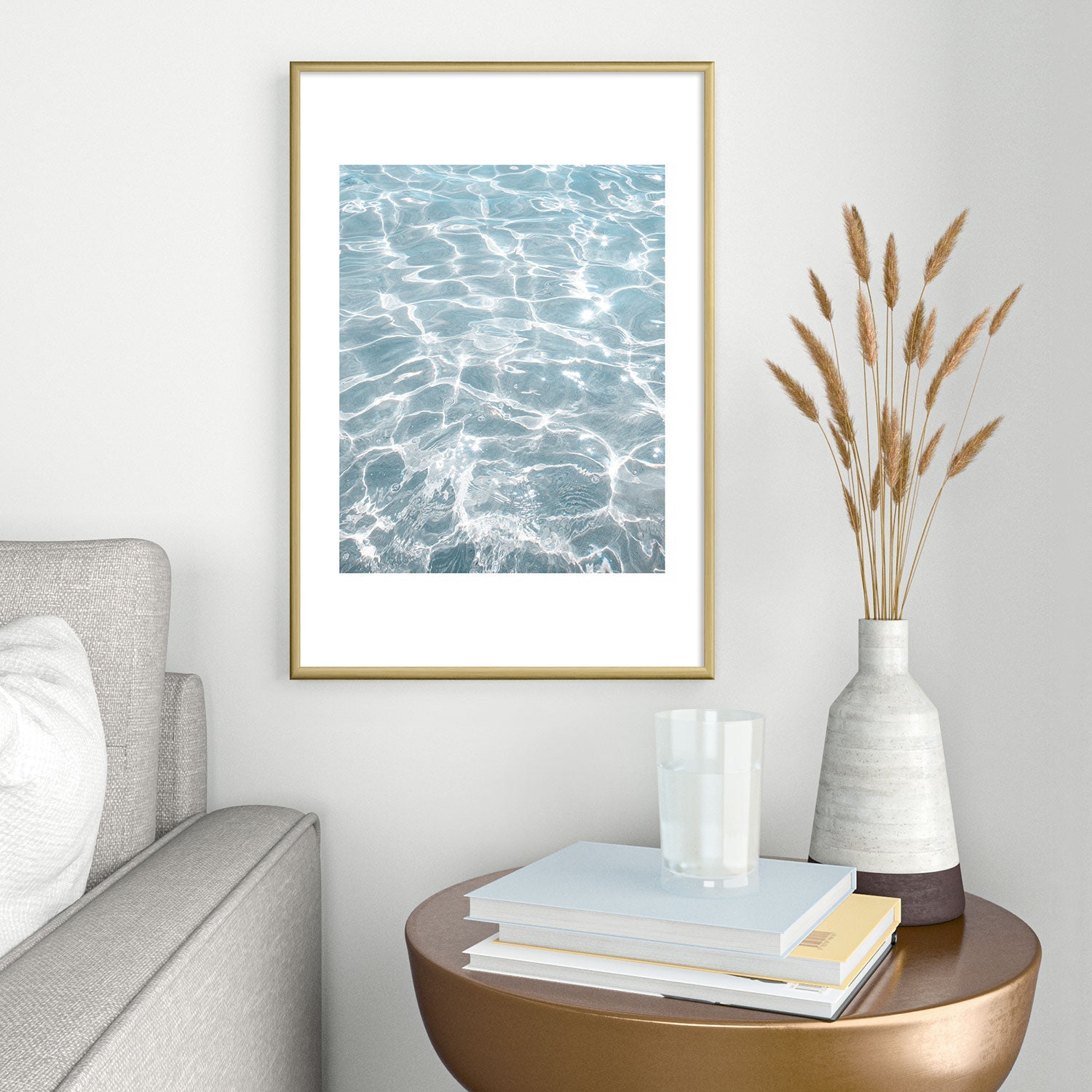 Henrike Schenk - Travel Photography Crystal Clear Blue Water Photo Metal Framed Art Print
