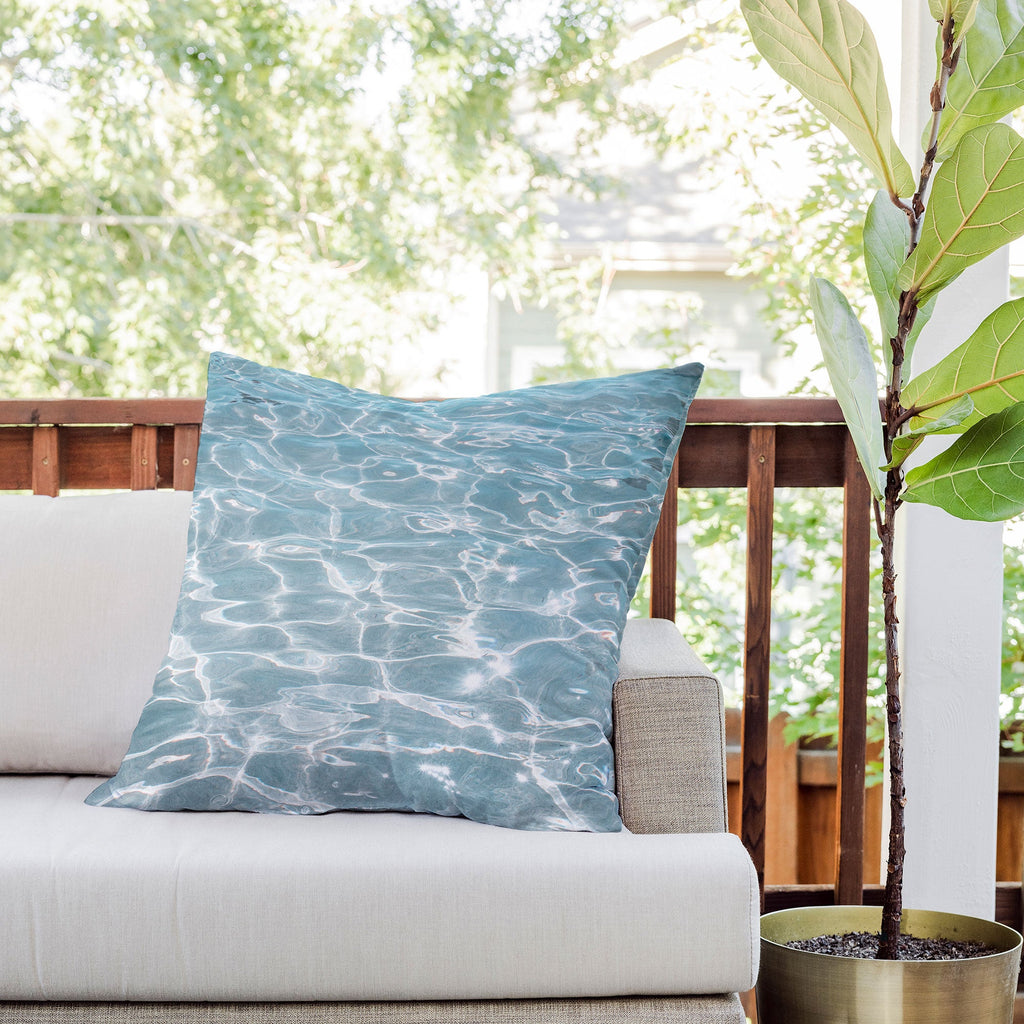 Henrike Schenk - Travel Photography Crystal Clear Blue Water Photo Outdoor Throw Pillow