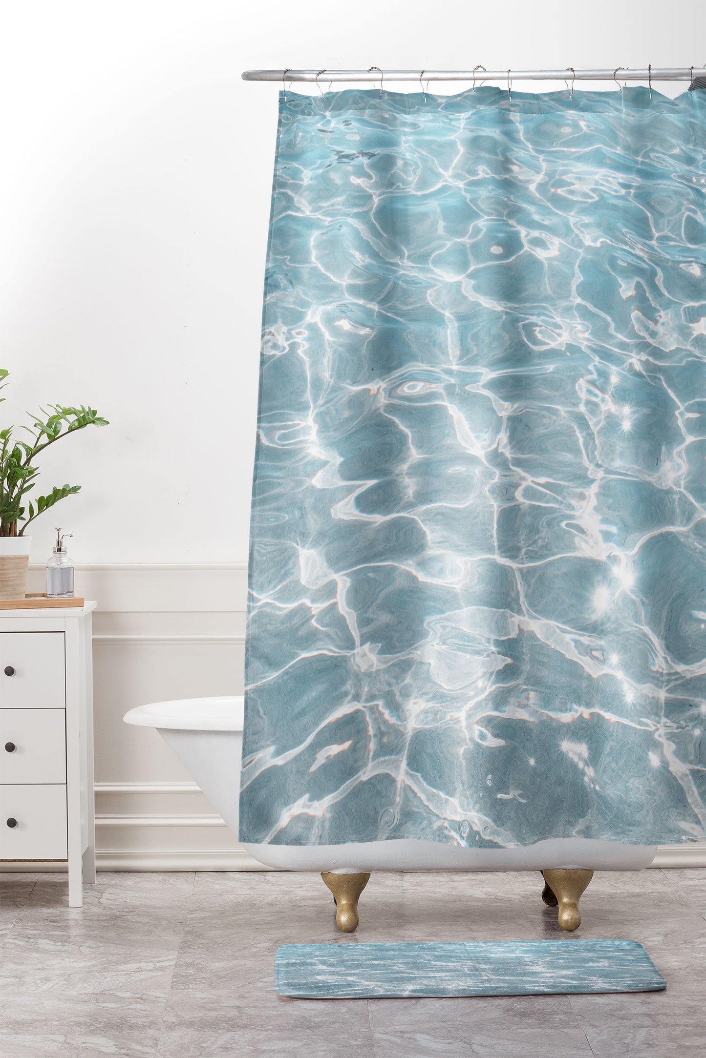 Henrike Schenk - Travel Photography Crystal Clear Blue Water Photo Memory Foam Bath Mat