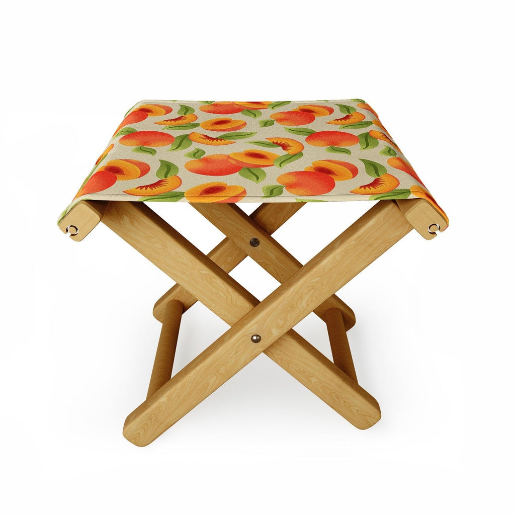 Jessica Molina Peach Pattern Folding Stool