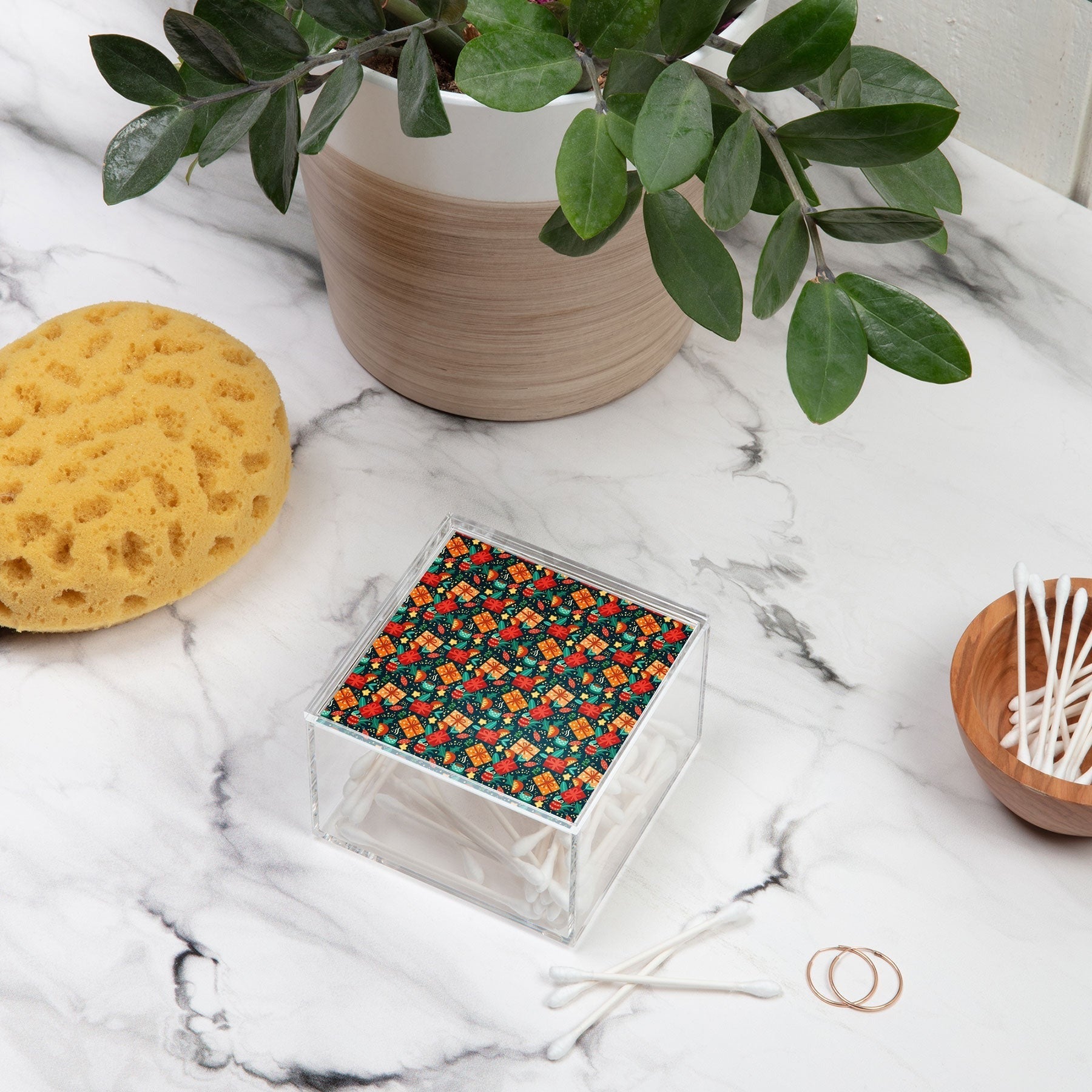 Valeria Frustaci Christmas pattern Acrylic Box