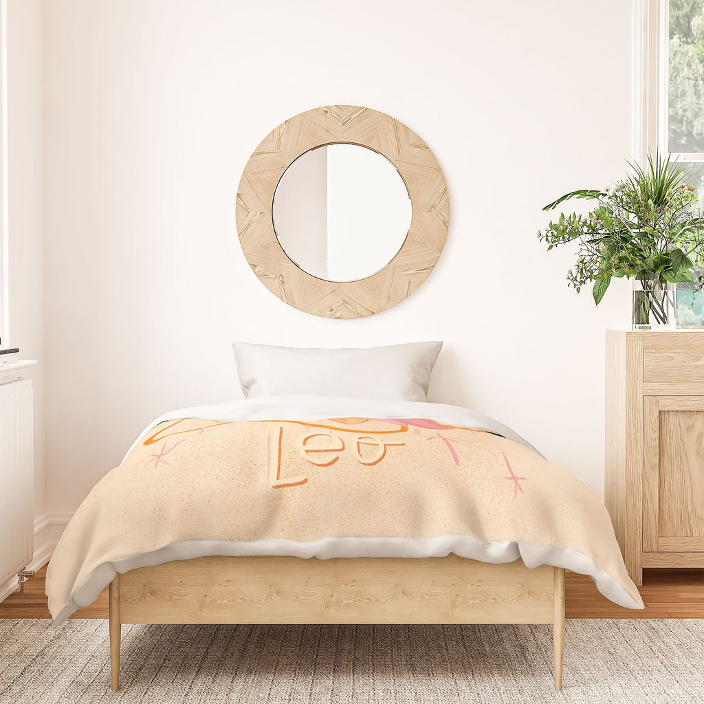 Little Om Zodiac Signs Leo Duvet Cover