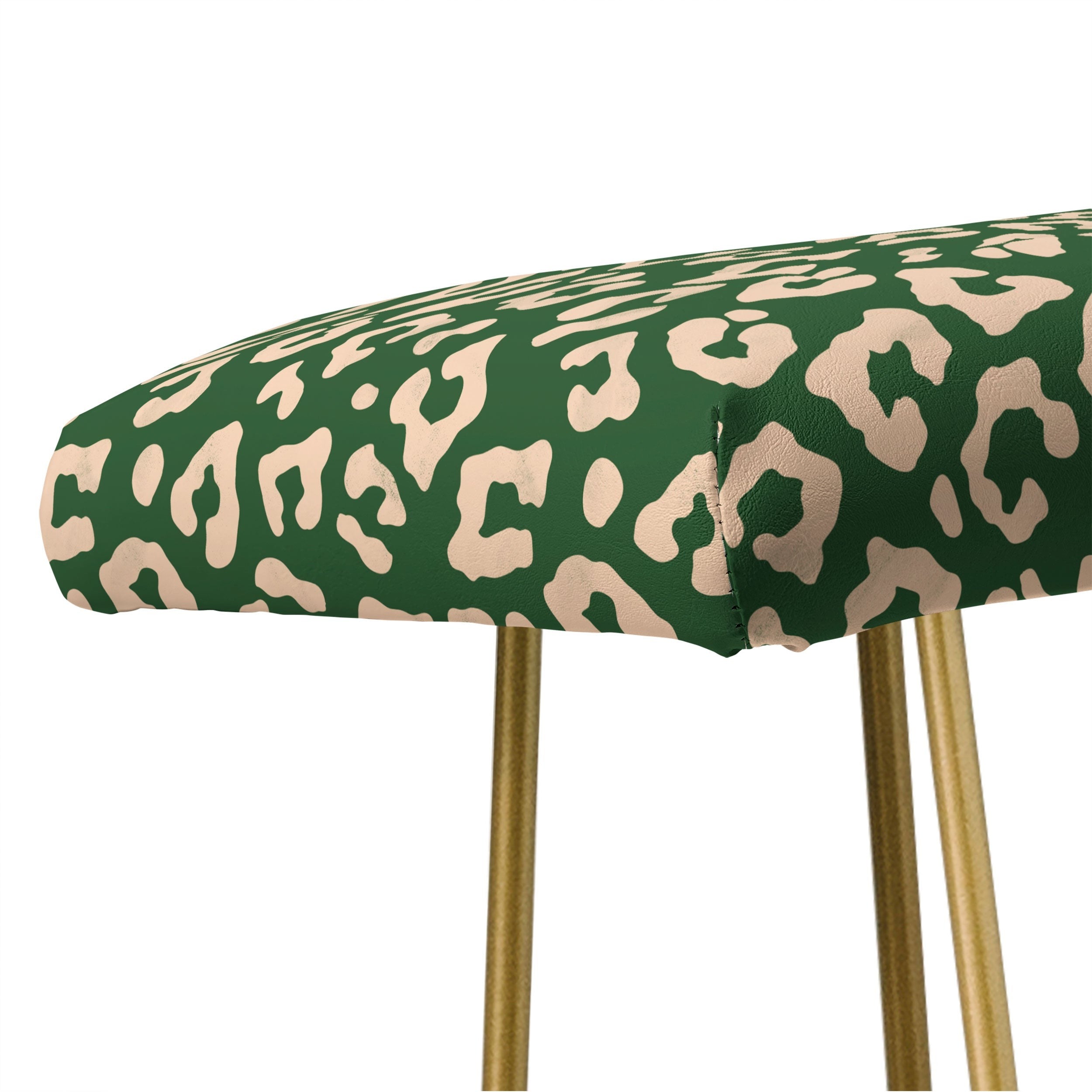 Avenie BR Cheetah Print In Green Bench
