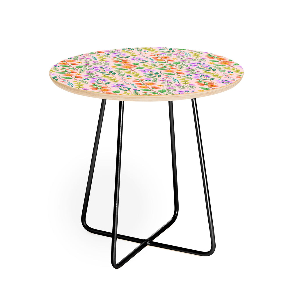 Pimlada Phuapradit Ditsy Spring Floral Round Side Table