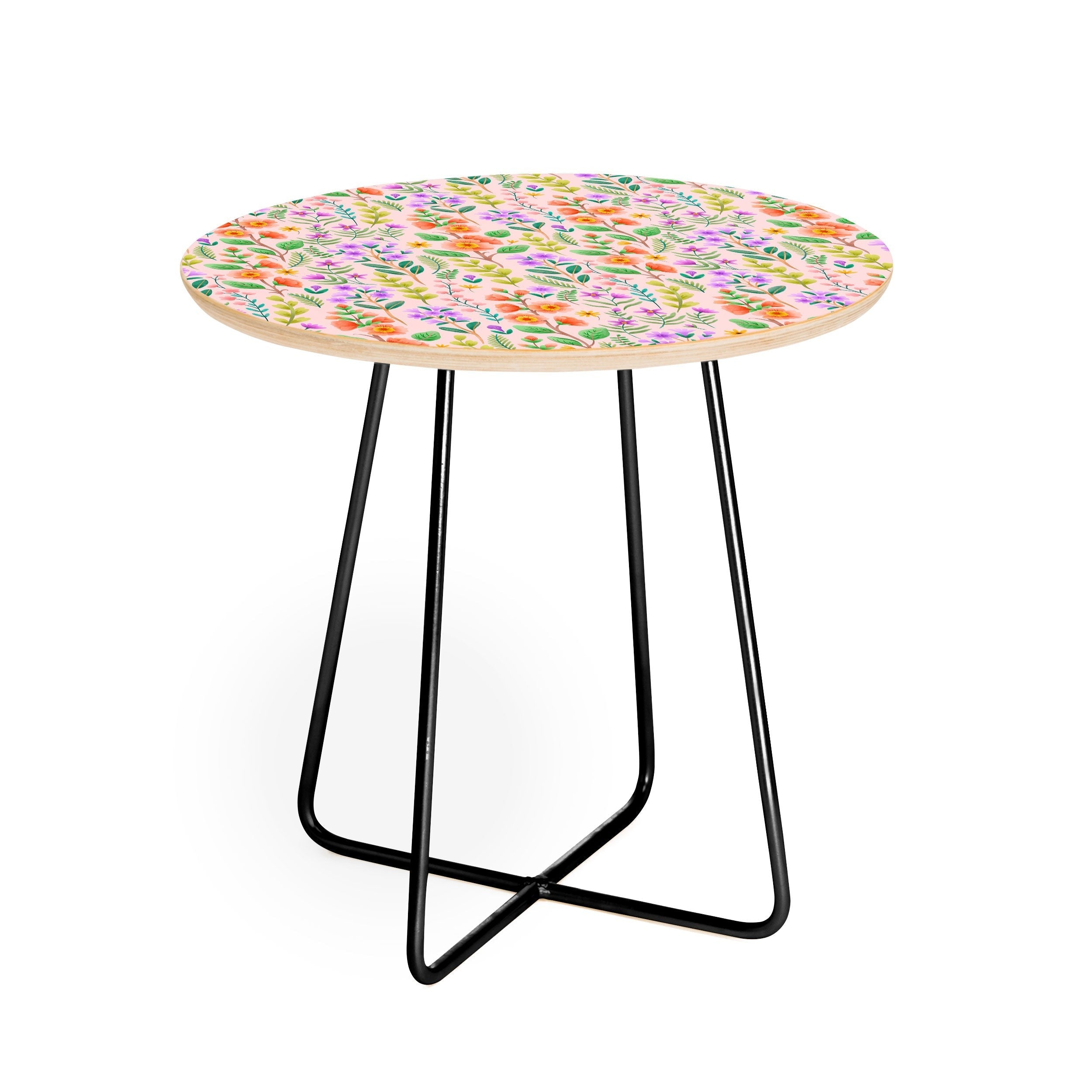 Pimlada Phuapradit Ditsy Spring Floral Round Side Table