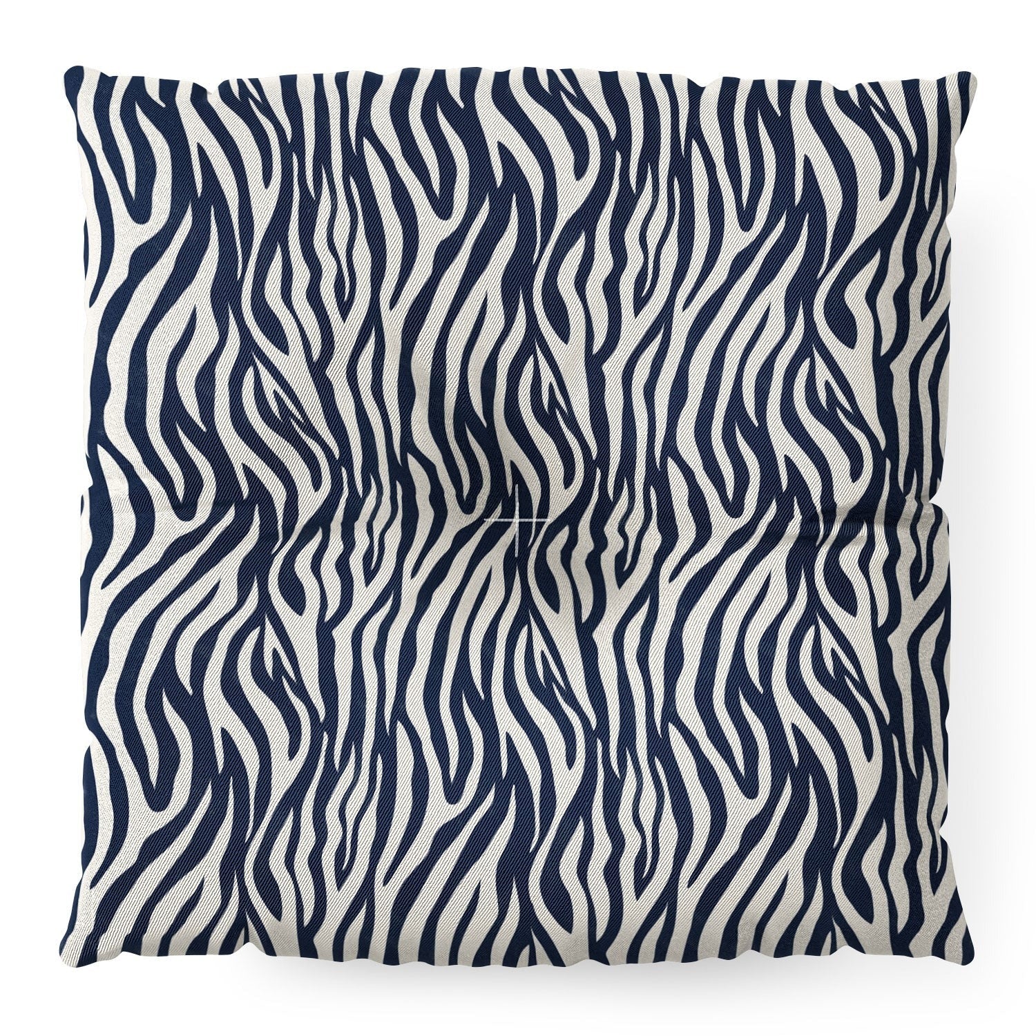 Avenie BR Navy Tiger Stripes Floor Pillow Square