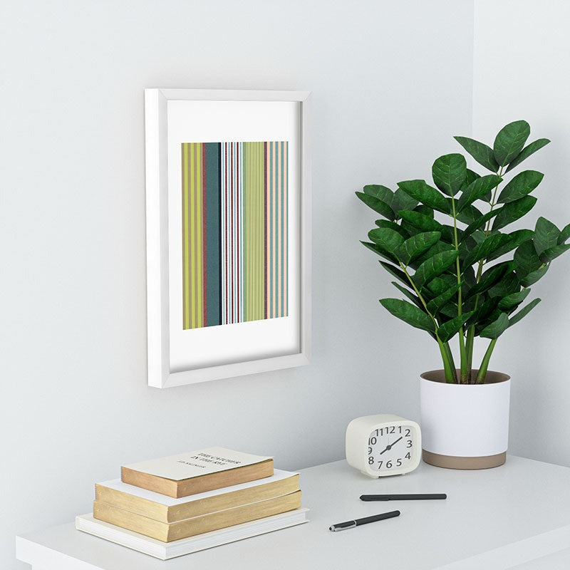 Marta Barragan Camarasa Colorful Stripe Delight Recessed Framing Rectangle