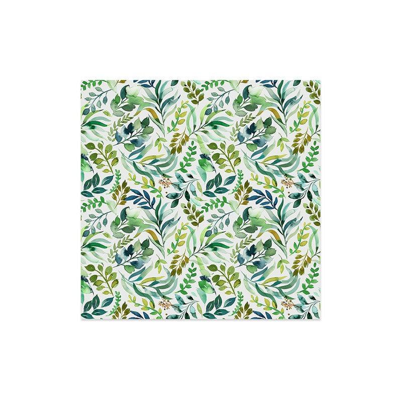 Ninola Design Botanic Retreat Loose Botanical Leaves Watercolor Green Art Print