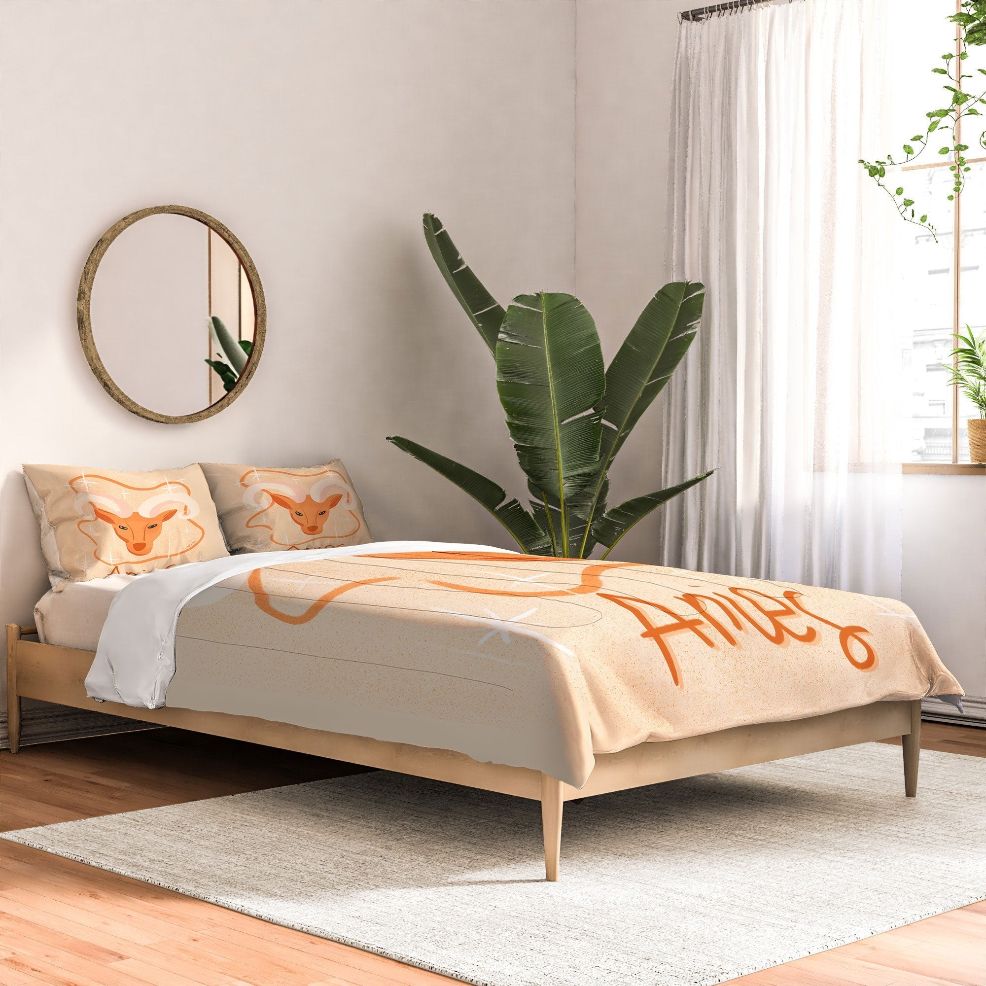 Little Om Zodiac Signs Aries Comforter