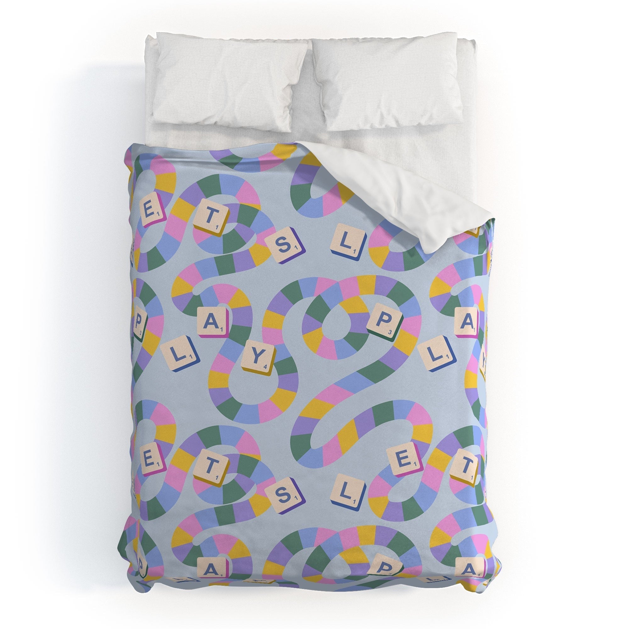 Design by Spark Scrabble Board Game Night Duvet Cover