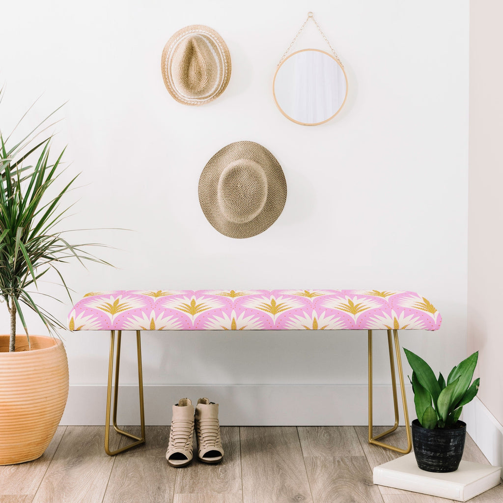 Jennifer Labre Pink Palmetto Bench