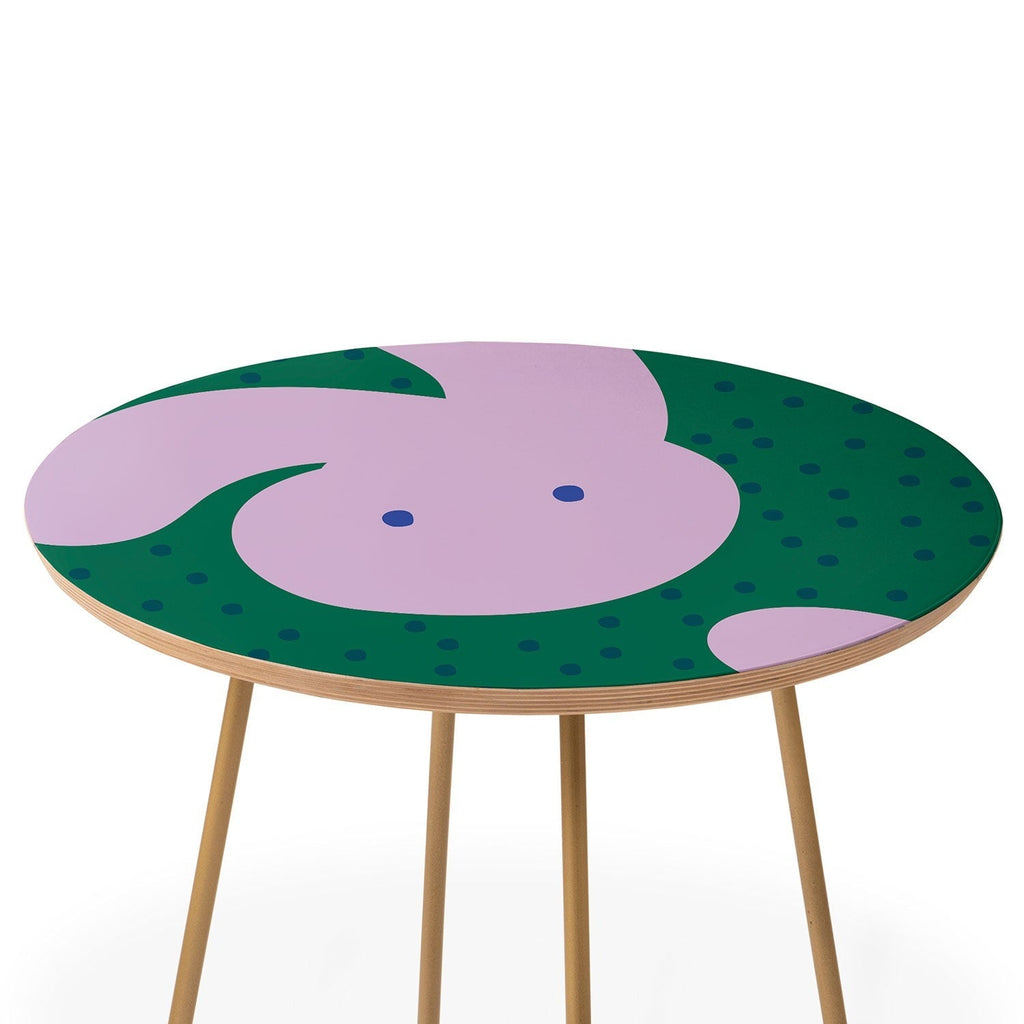 Camilla Foss Pebbles and Rabbit Round Side Table
