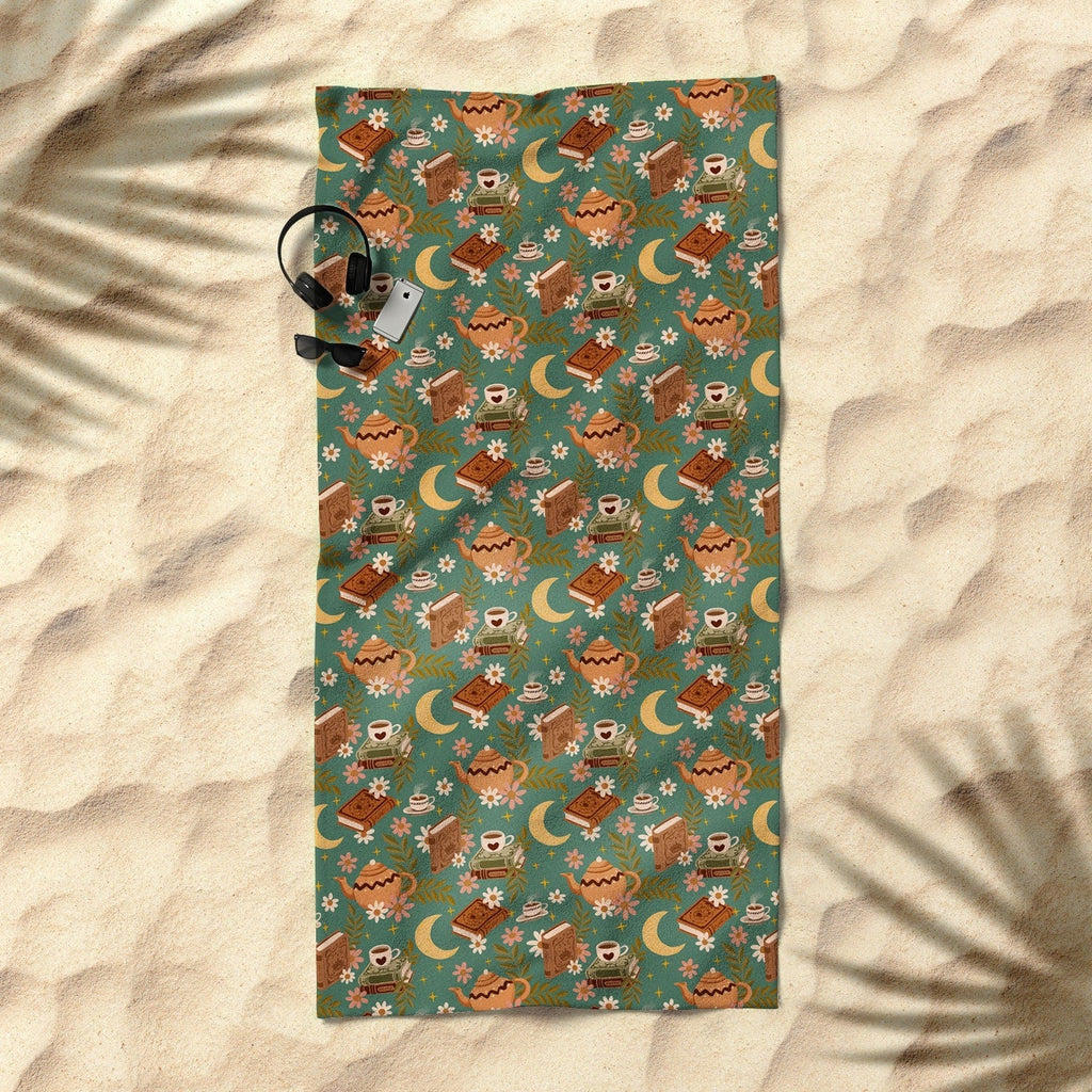 Avenie Moonlit Reading Nook I Beach Towel