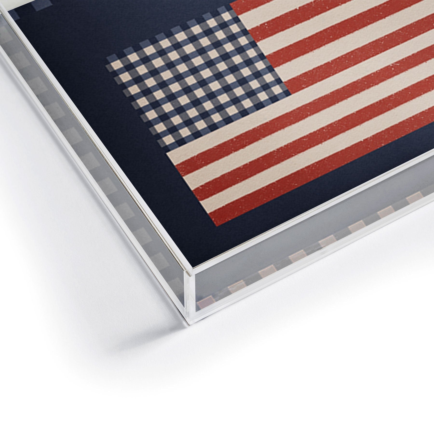 DENY Designs Gingham Flag Acrylic Tray