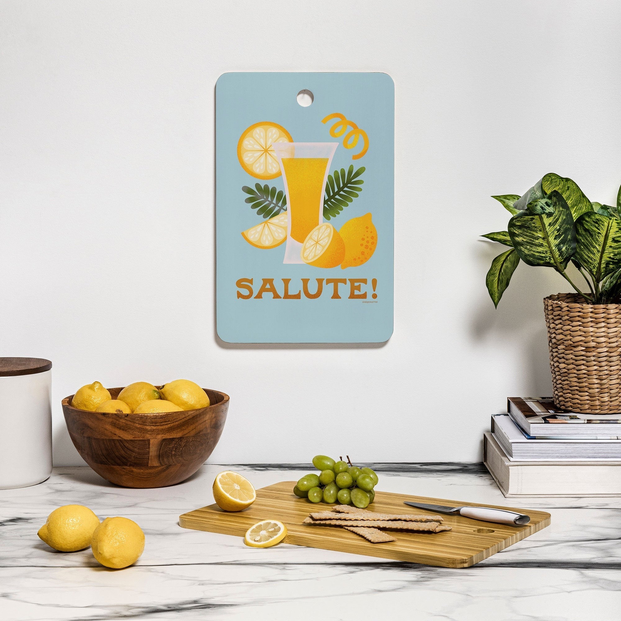 Jessica Molina Limoncello Cocktail Cutting Board Rectangle