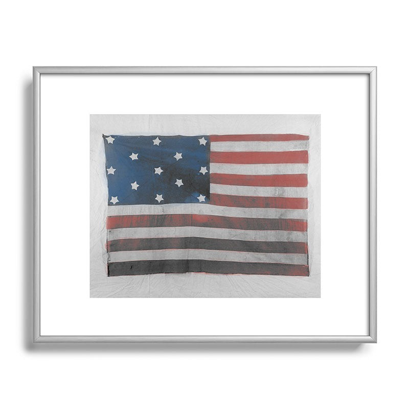 DENY Designs Flag Attributed to Elizabeth Schuyler Hamilton Metal Framed Art Print