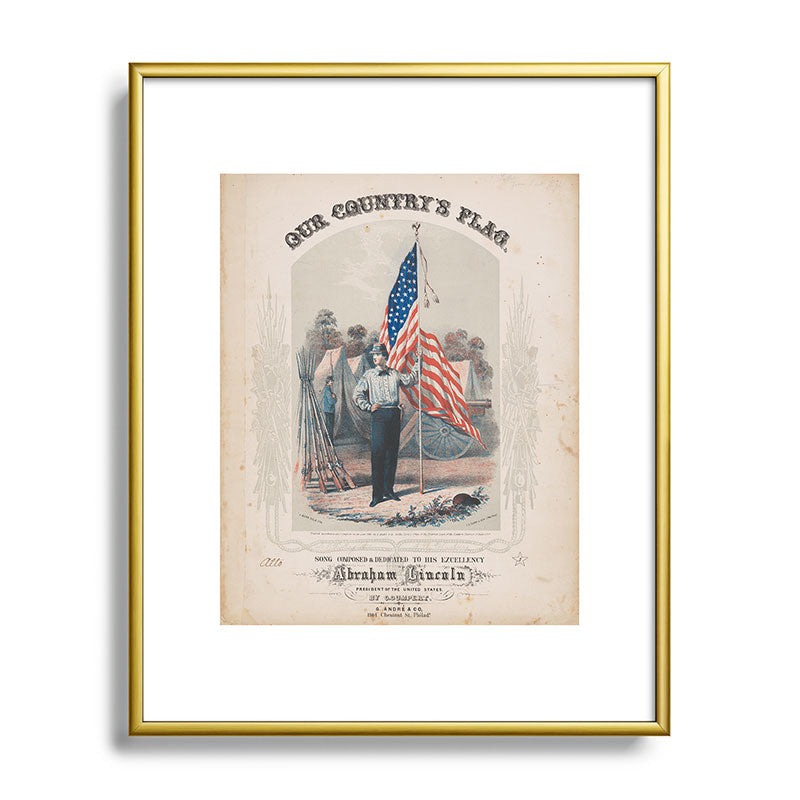 DENY Designs Our Country s Flag Metal Framed Art Print