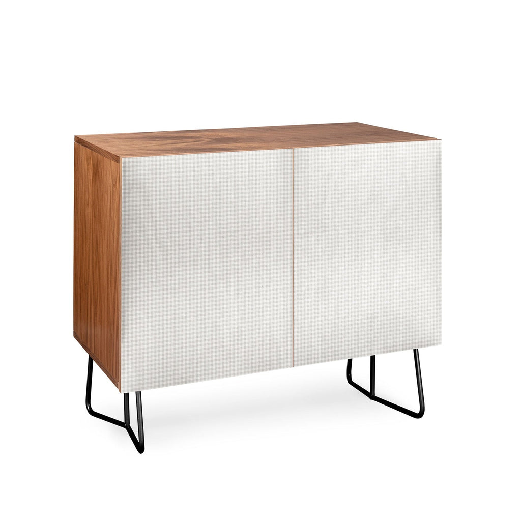 Colour Poems Gingham Plaid Pattern Cloud White Credenza