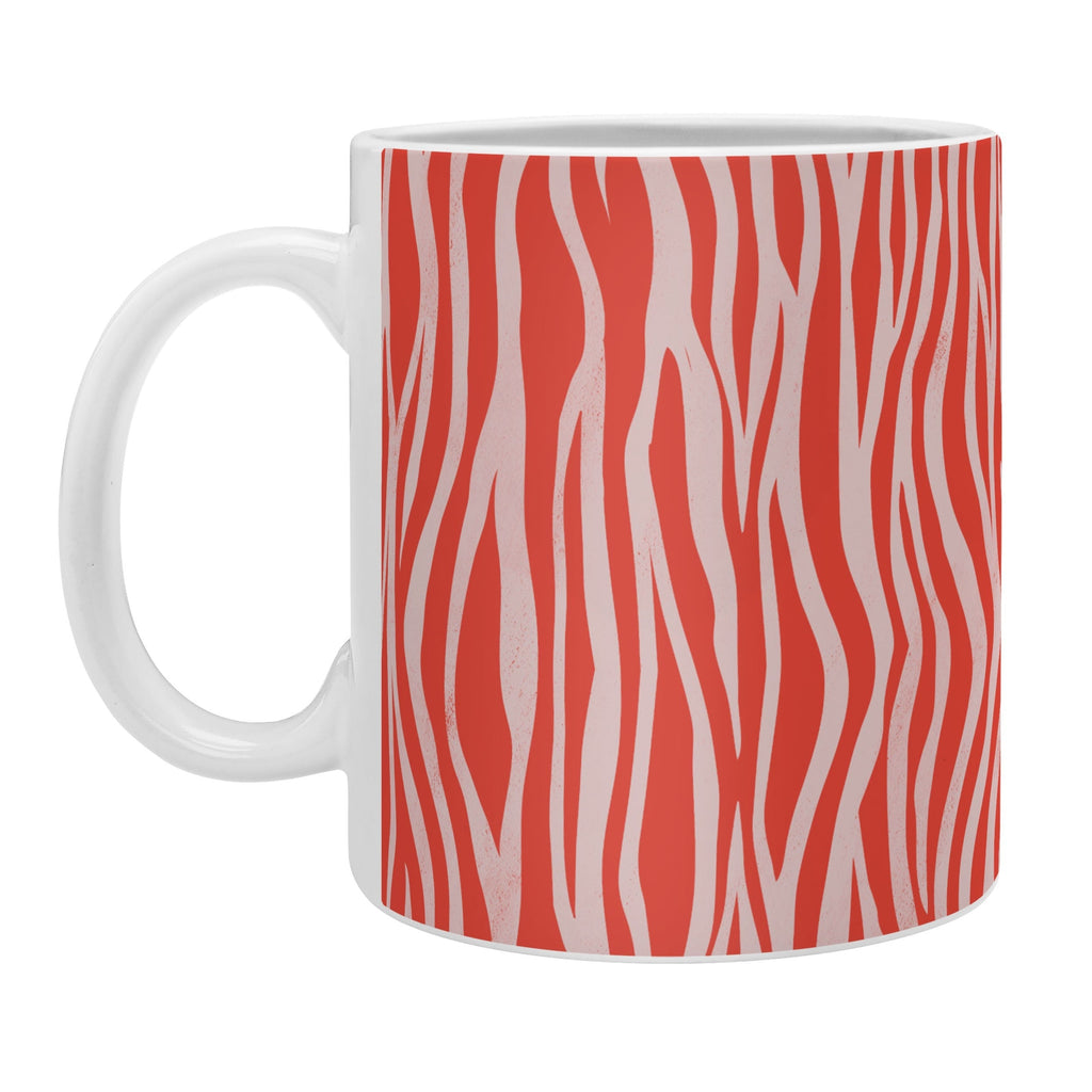 Avenie BR Red Zebra Stripe Coffee Mug