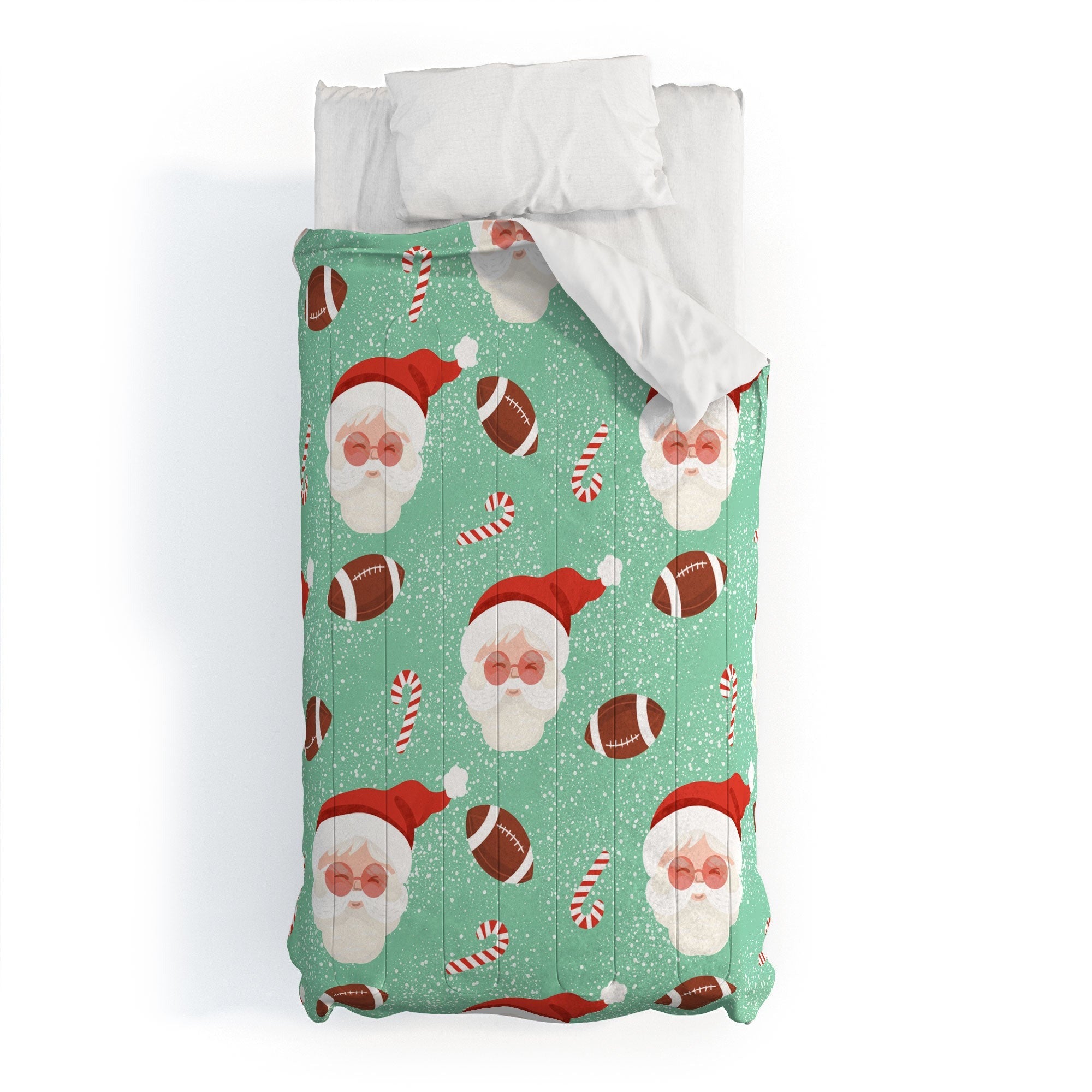 Design by Spark Sporty Football Santa Holiday Comforter