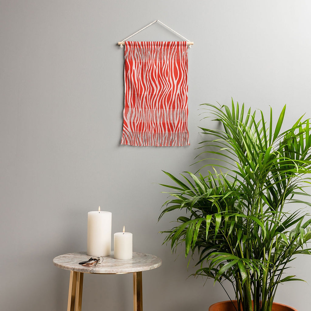 Avenie BR Red Zebra Stripe Wall Hanging Portrait