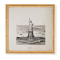 DENY Designs Vintage Lady Liberty Framed Wall Art