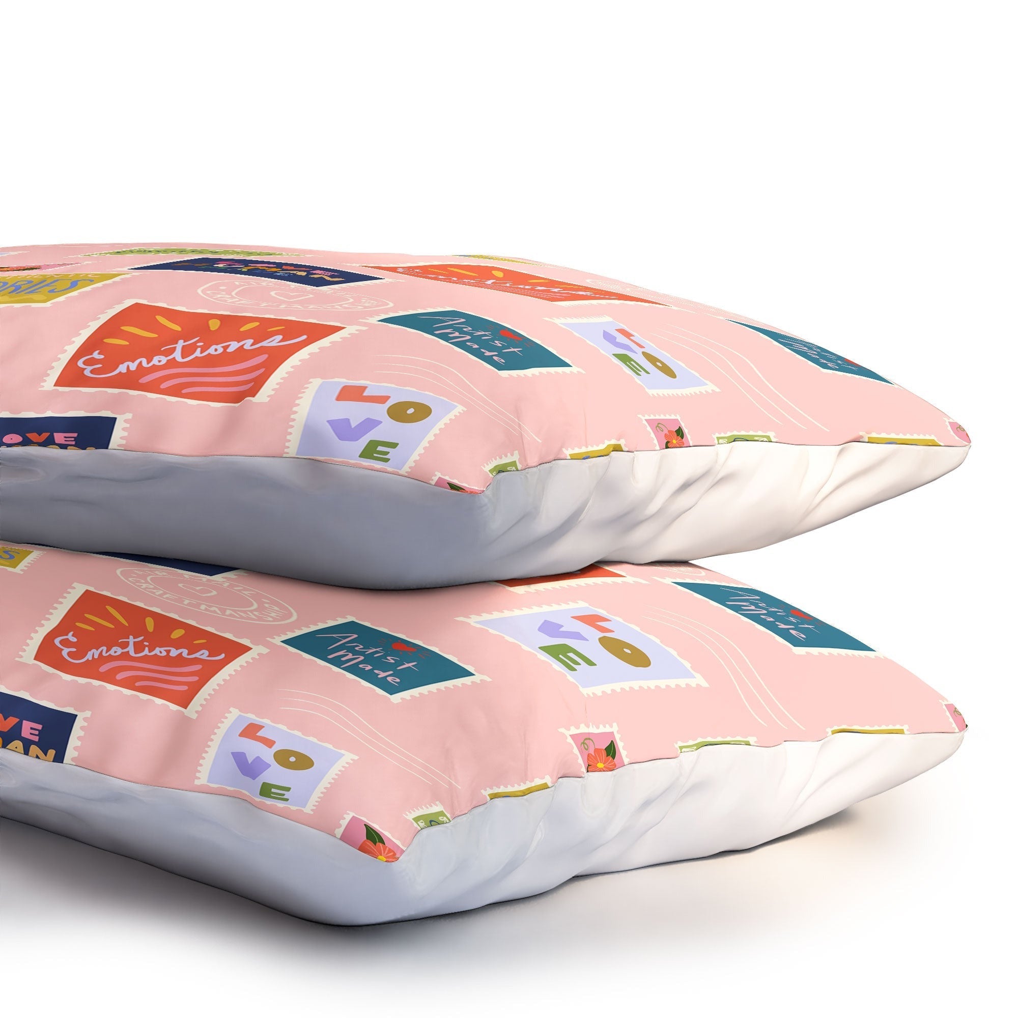 Design by Spark Love Human Made Stamps Pillow Shams