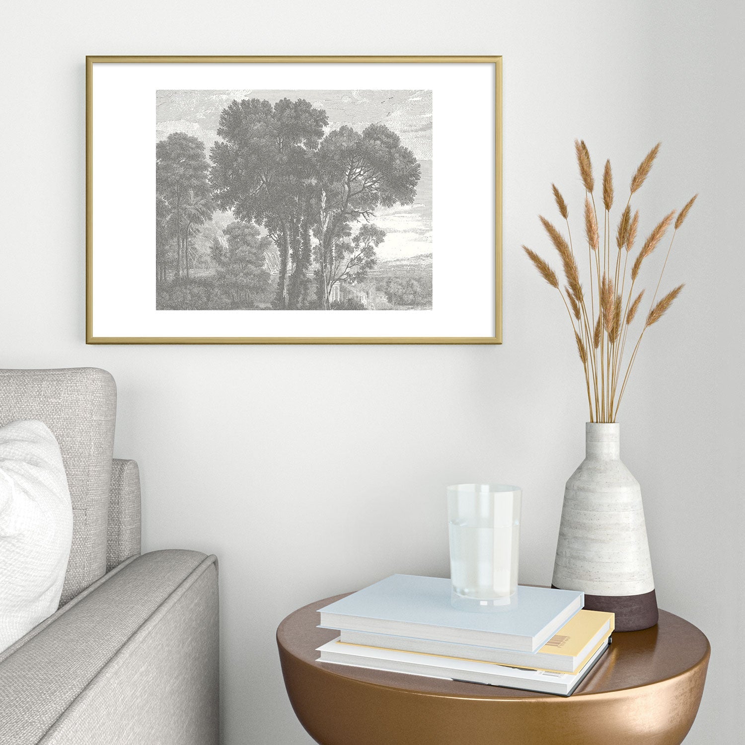 HMCraig Beaux Arbres Beautiful Trees Metal Framed Art Print