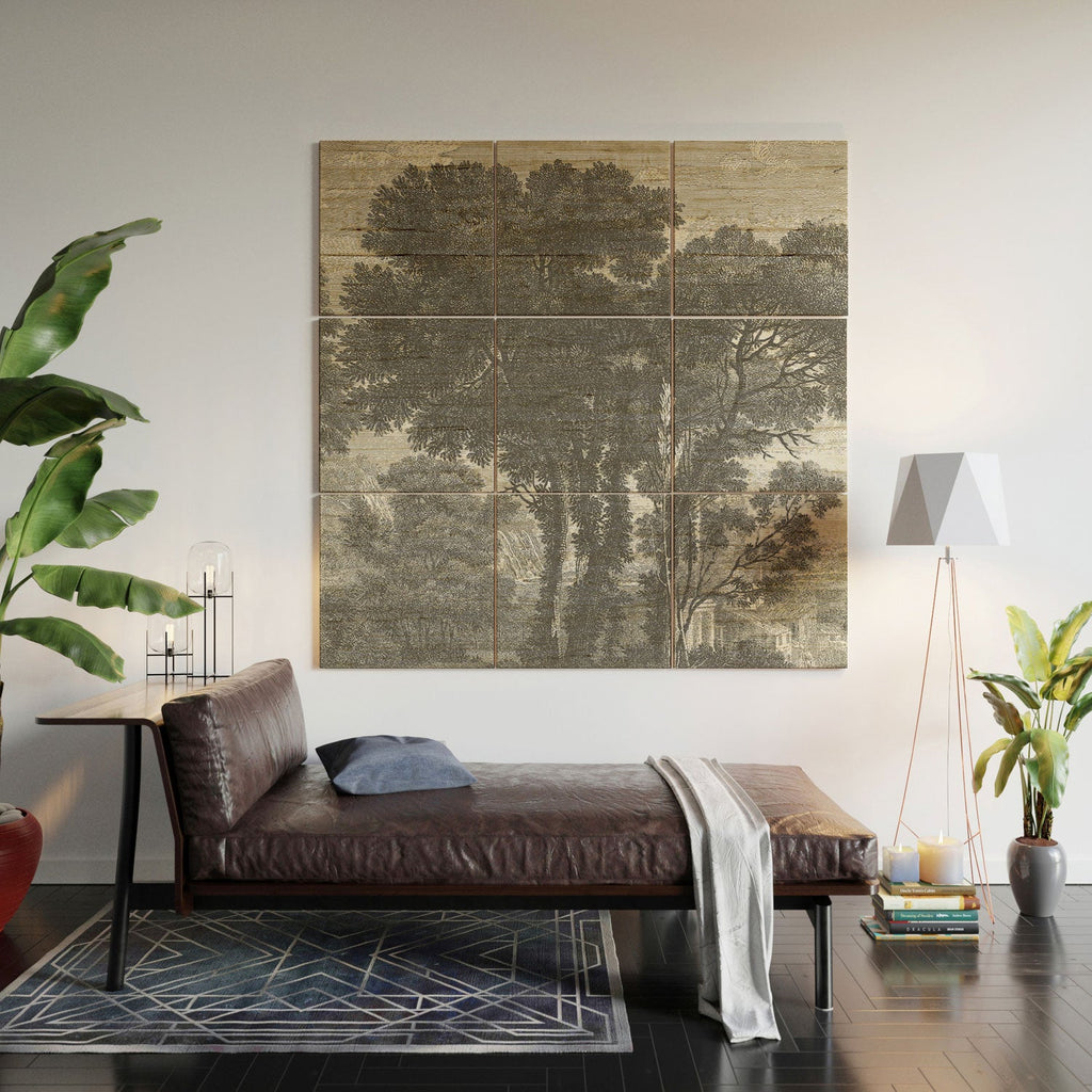 HMCraig Beaux Arbres Beautiful Trees Wood Wall Mural