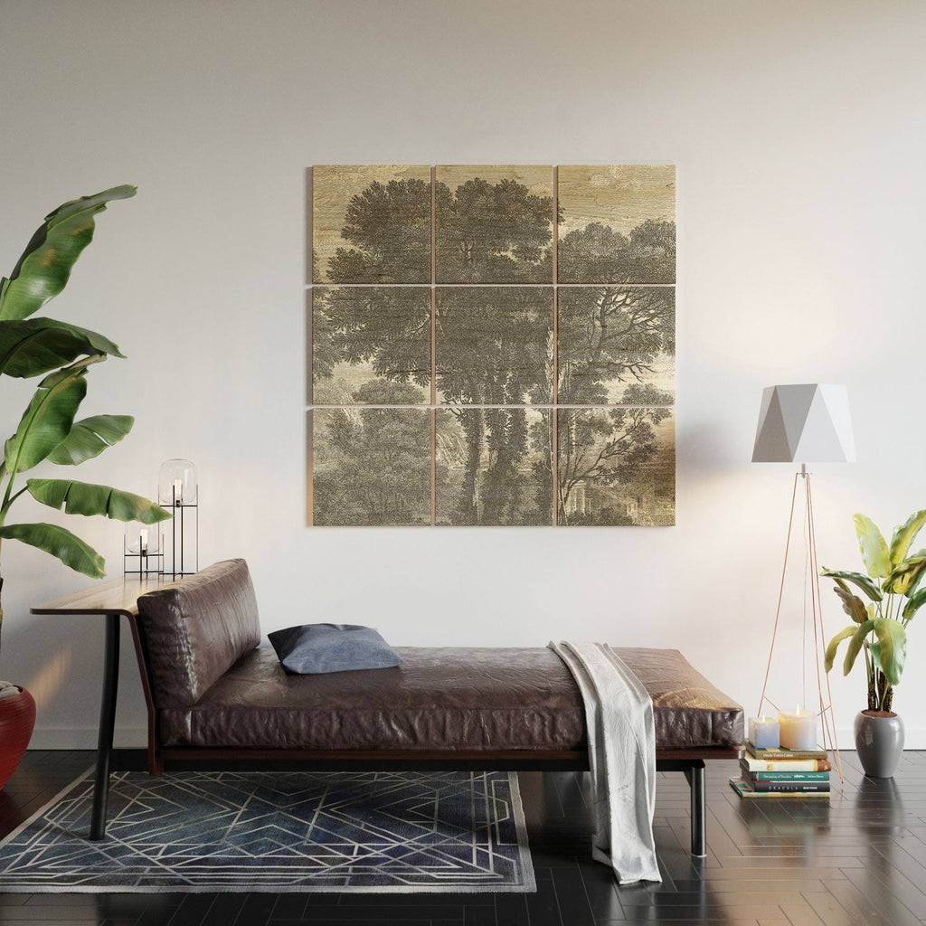 HMCraig Beaux Arbres Beautiful Trees Wood Wall Mural