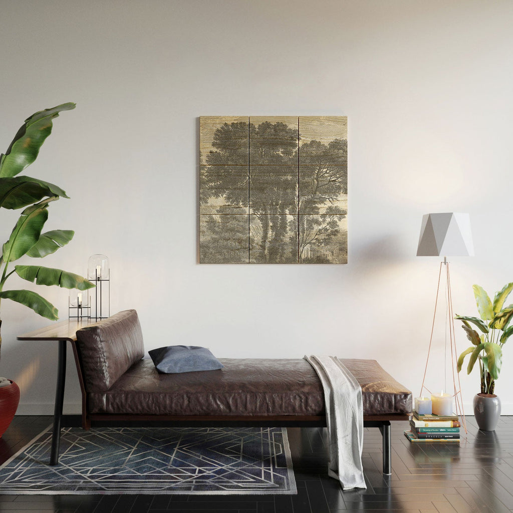 HMCraig Beaux Arbres Beautiful Trees Wood Wall Mural