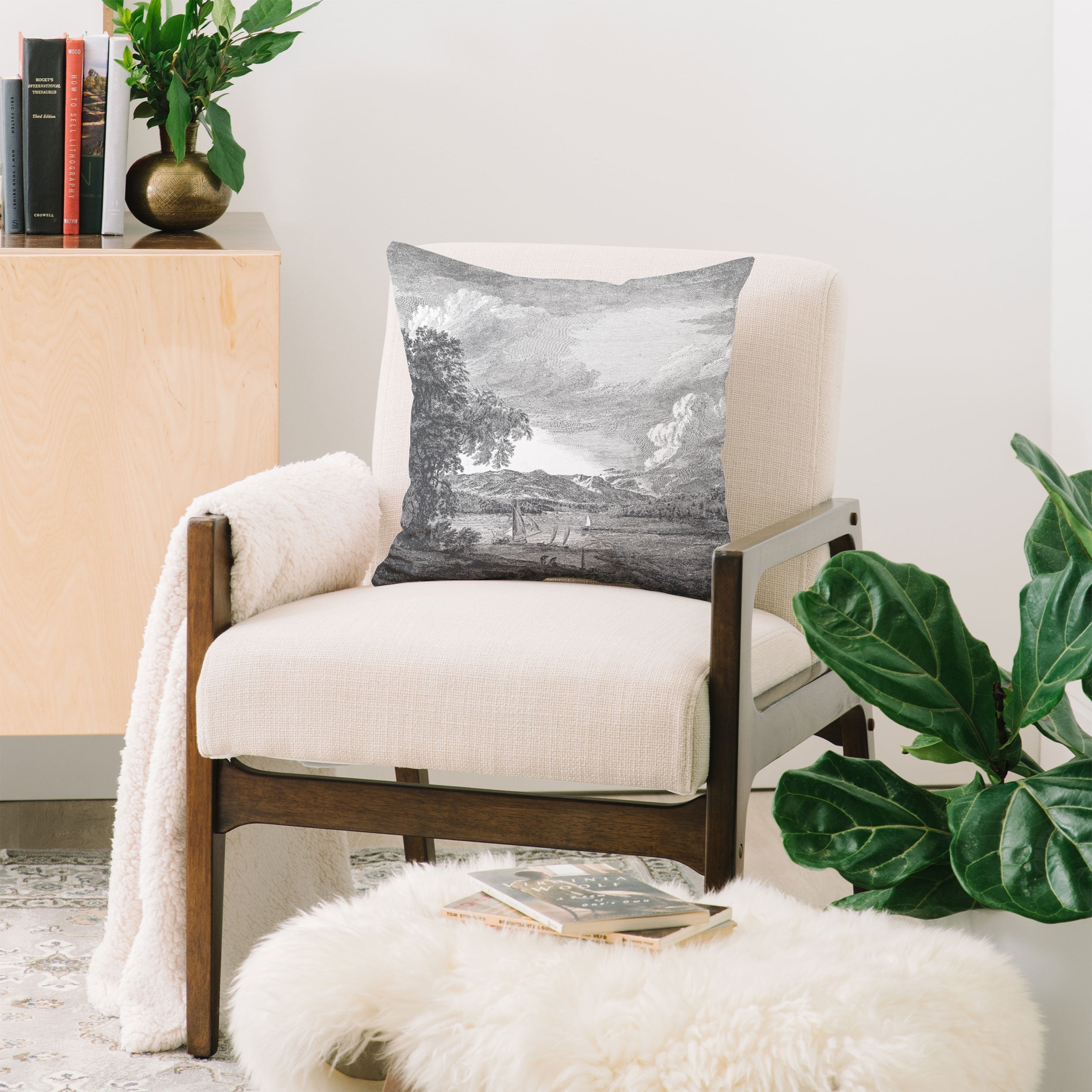 HMCraig Hudson River and Catskills Throw Pillow