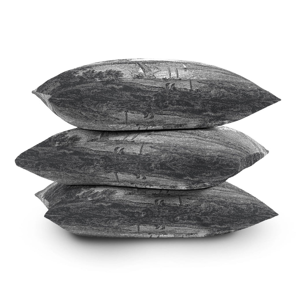 HMCraig Hudson River and Catskills Outdoor Throw Pillow