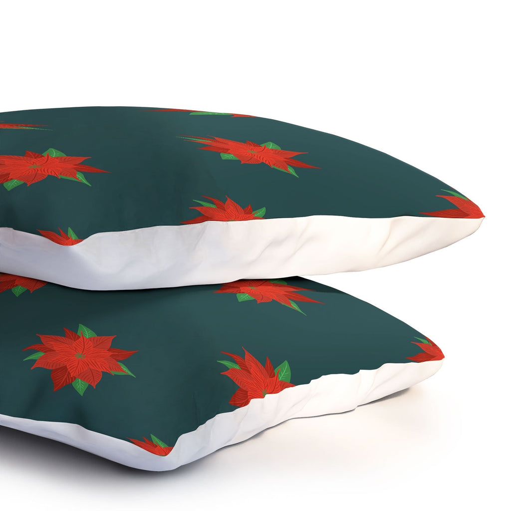 Design by Spark Poinsettia Florals Pillow Shams