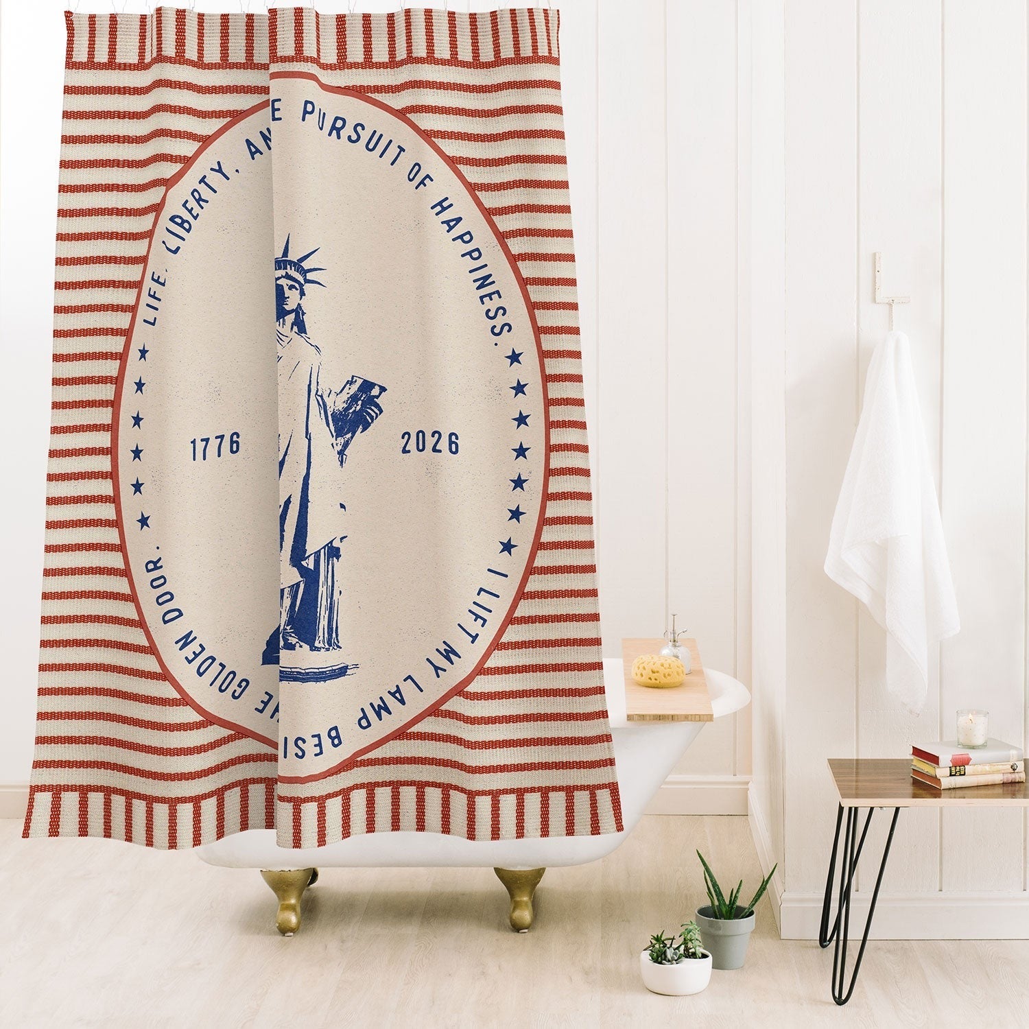 DENY Designs Life Liberty Shower Curtain