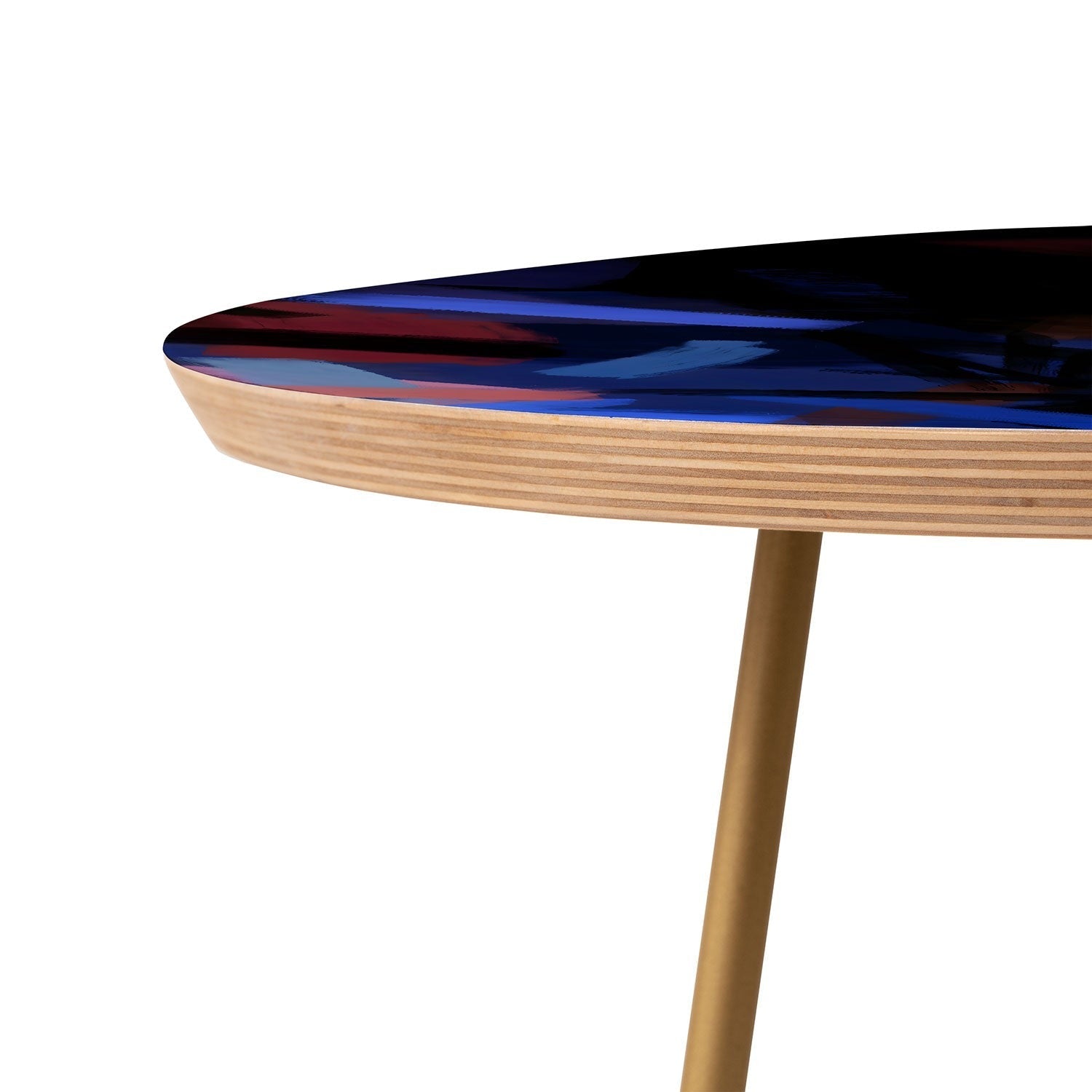 83 Oranges Midnight Sparks Round Side Table