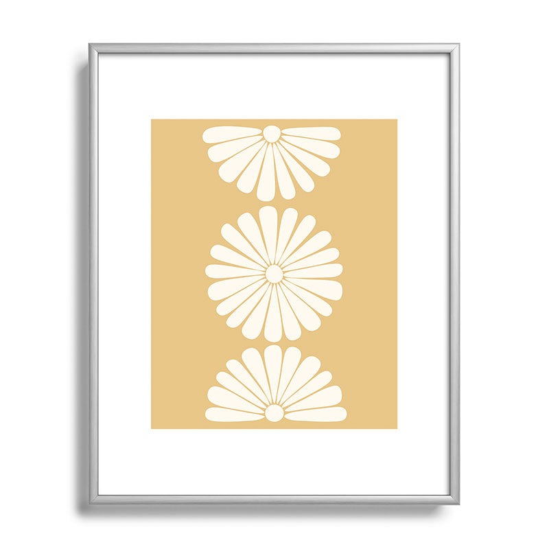 Colour Poems Retro Daisy XXIV Metal Framed Art Print