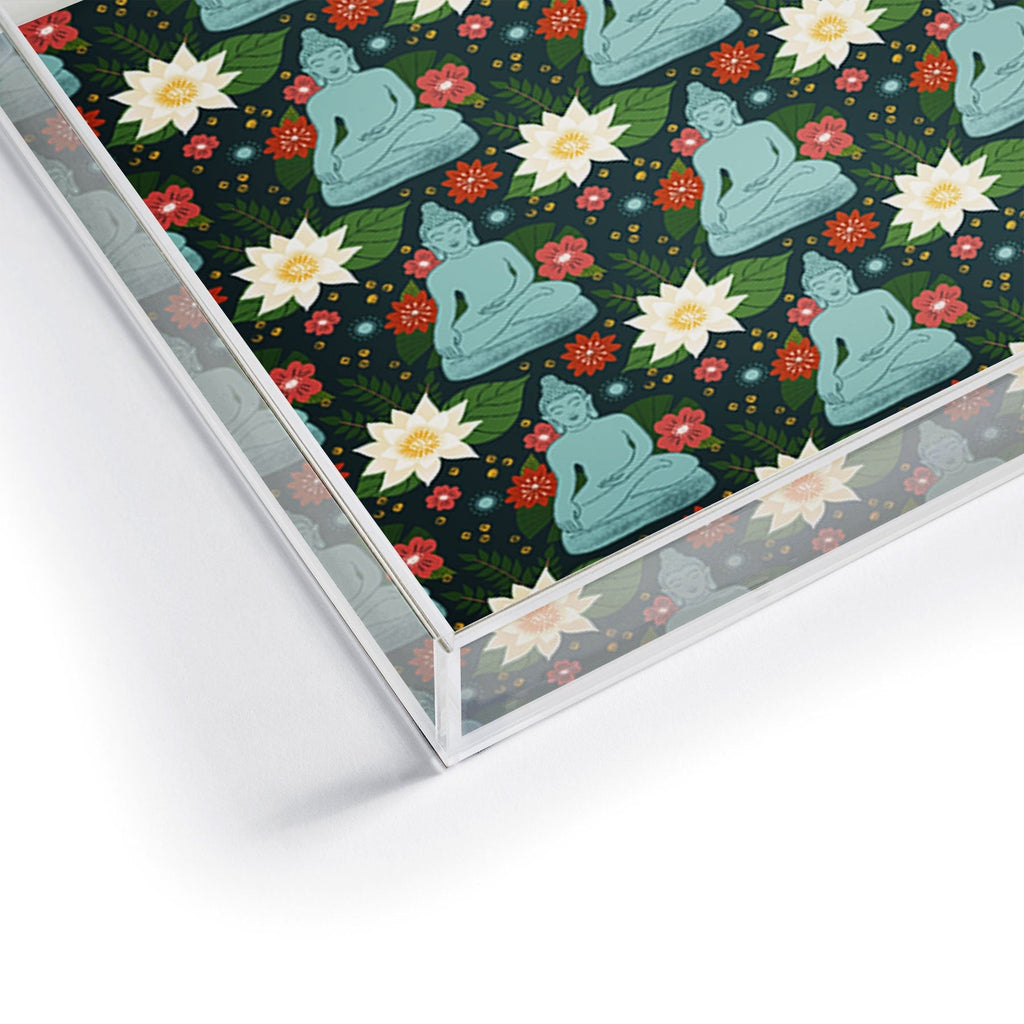 Design by Spark Meditating Lotus Buddha Acrylic Tray
