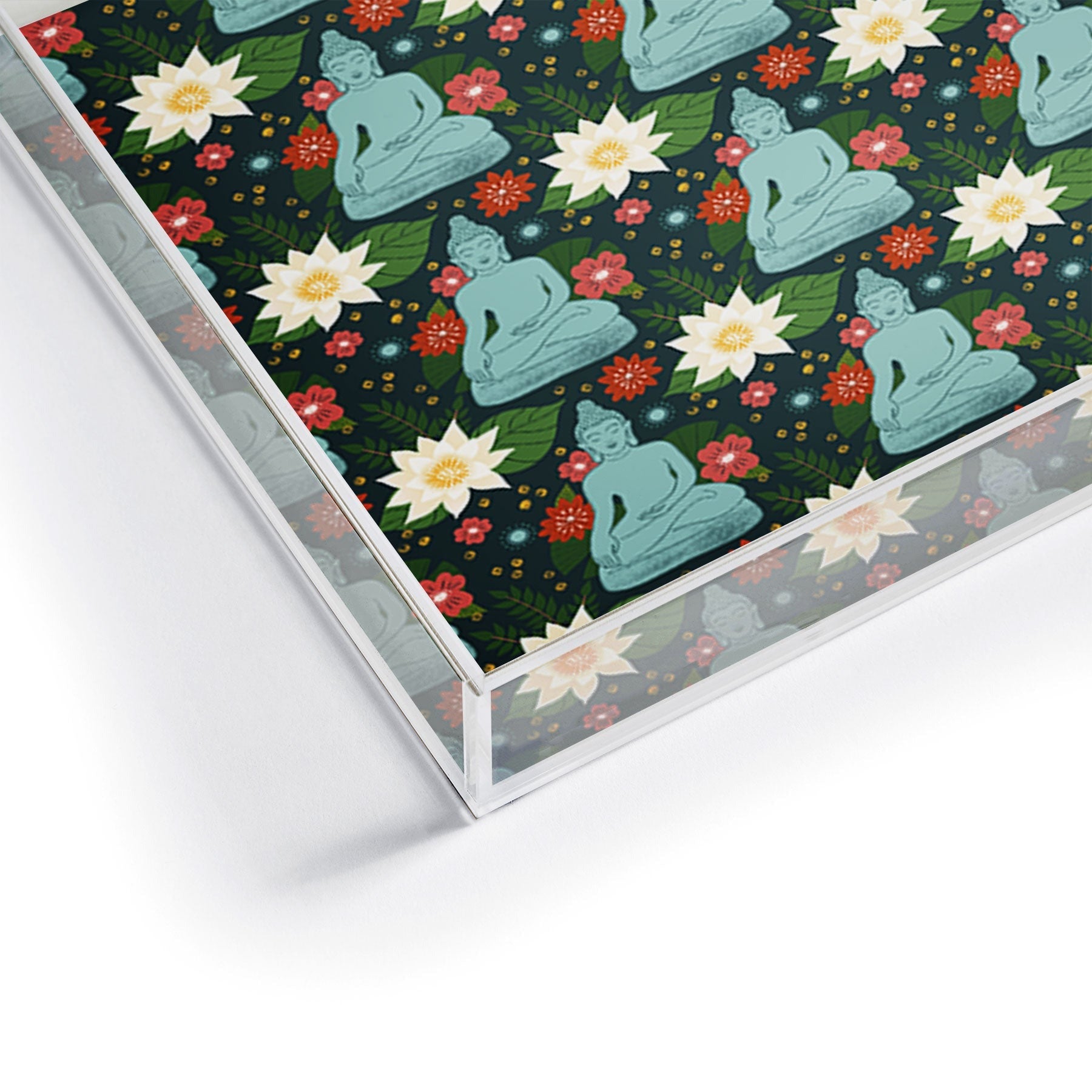 Design by Spark Meditating Lotus Buddha Acrylic Tray