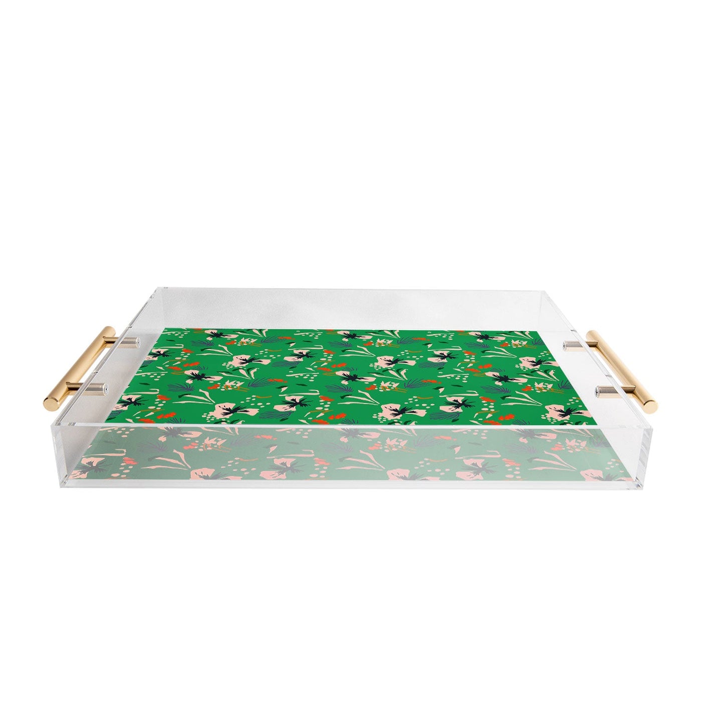 Holli Zollinger ANTHOLOGY OF PATTERN SEVILLE GARDEN GREEN Acrylic Tray
