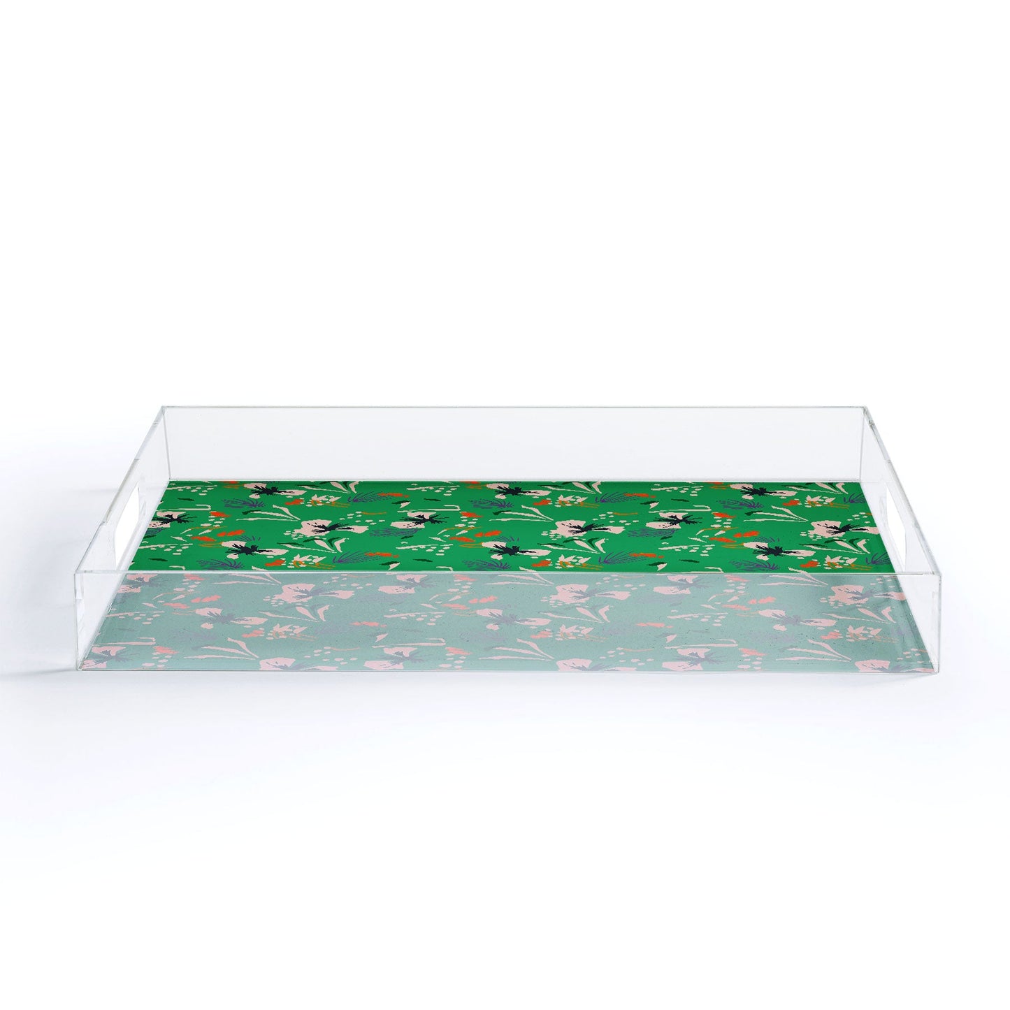 Holli Zollinger ANTHOLOGY OF PATTERN SEVILLE GARDEN GREEN Acrylic Tray