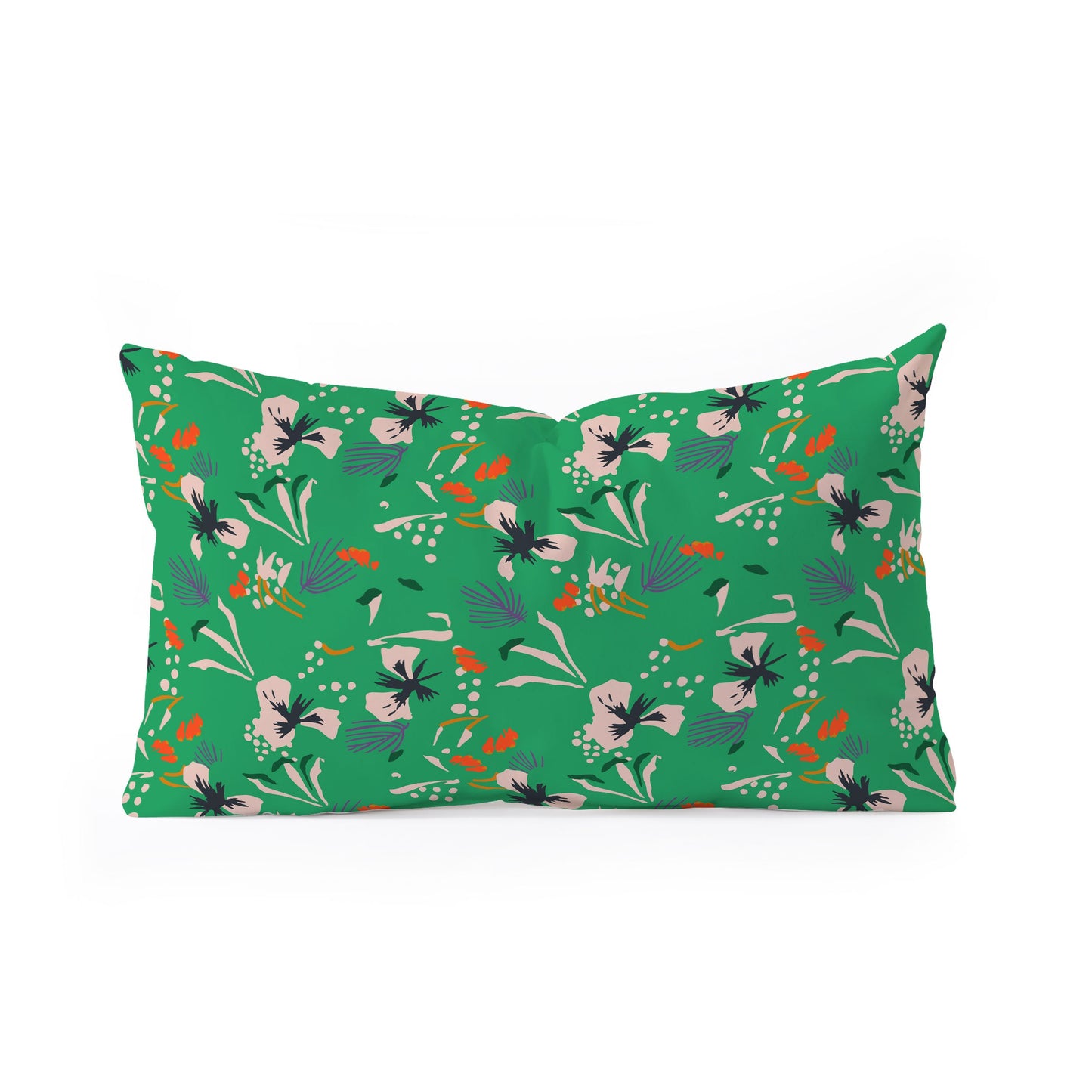 Holli Zollinger ANTHOLOGY OF PATTERN SEVILLE GARDEN GREEN Oblong Throw Pillow