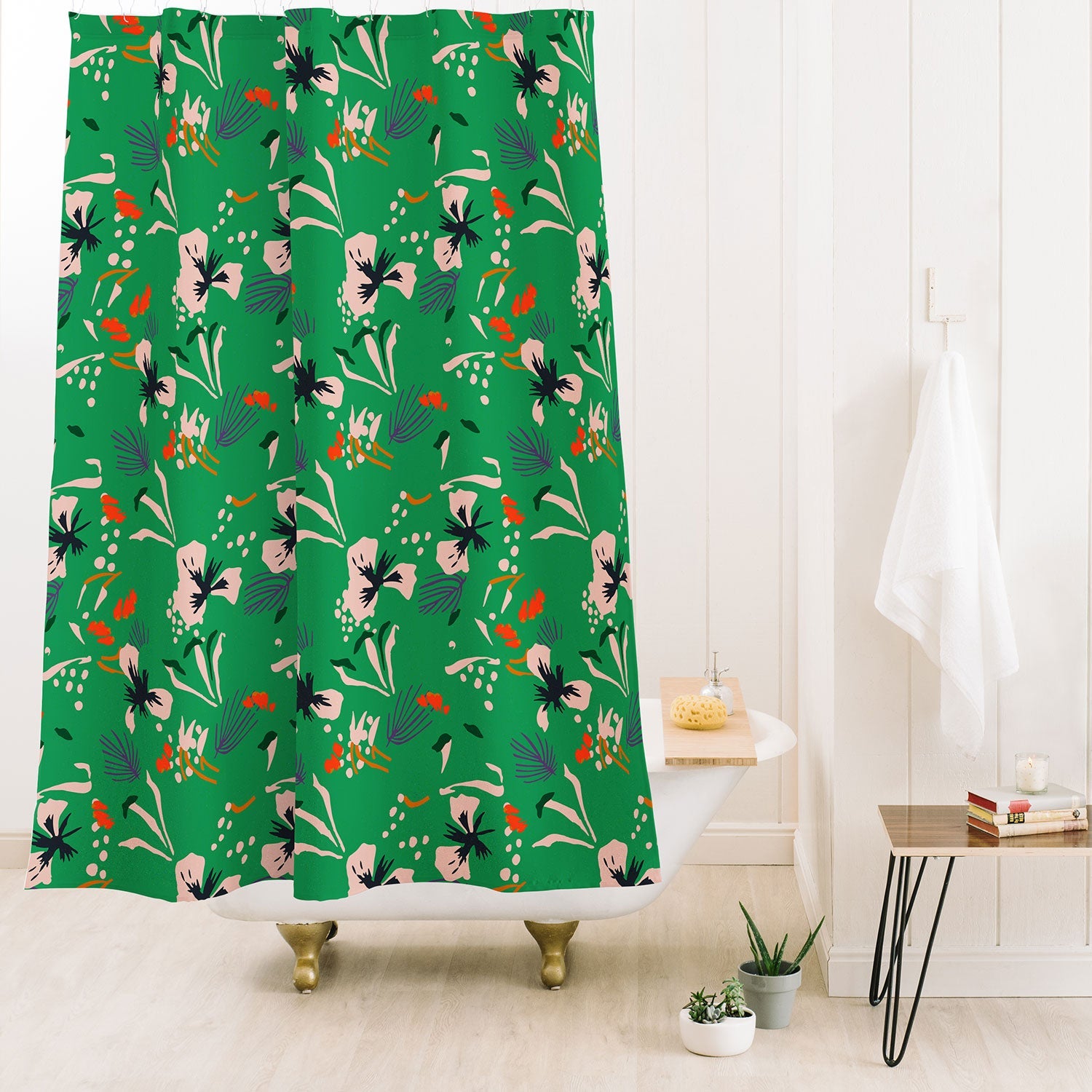 Holli Zollinger ANTHOLOGY OF PATTERN SEVILLE GARDEN GREEN Shower Curtain