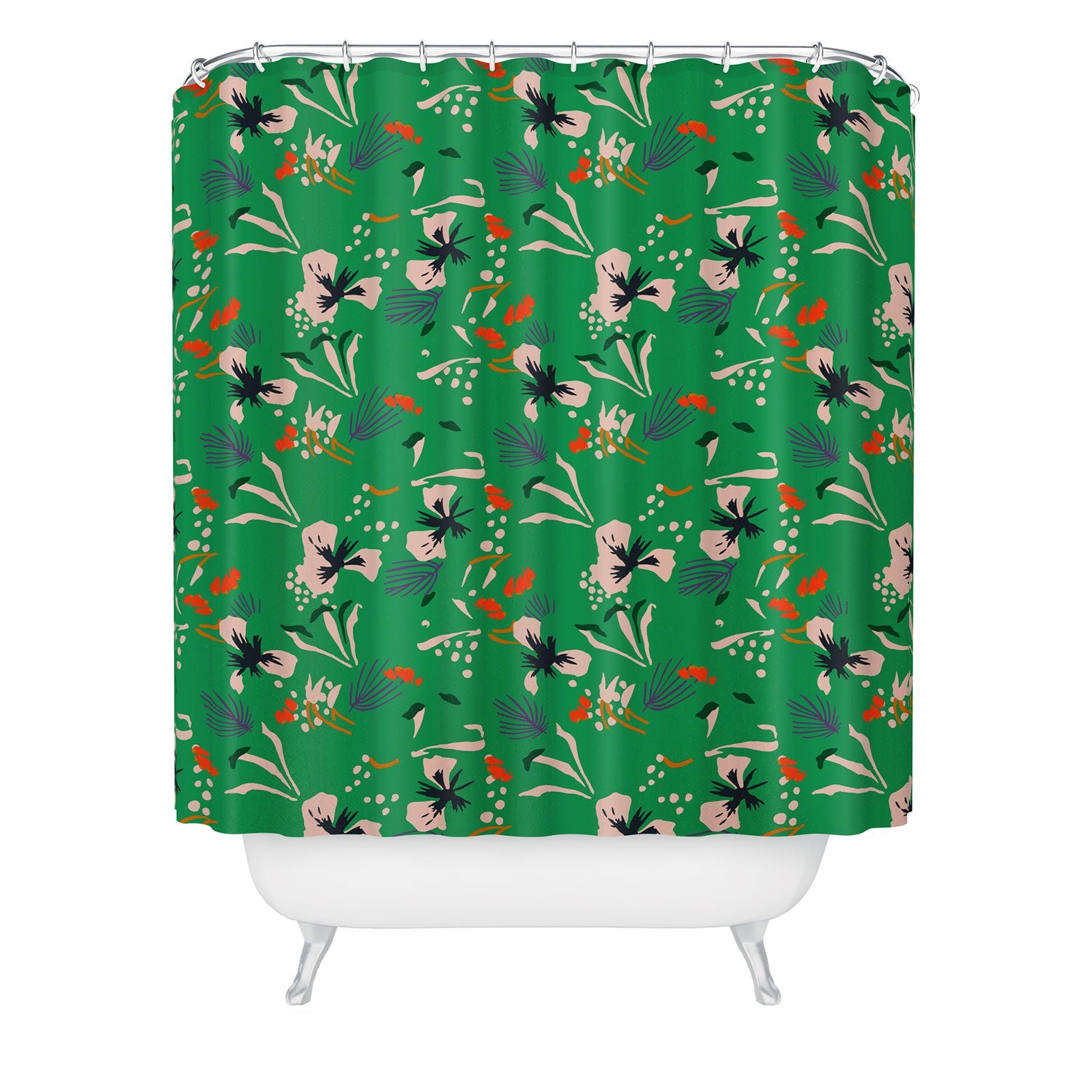 Holli Zollinger ANTHOLOGY OF PATTERN SEVILLE GARDEN GREEN Shower Curtain