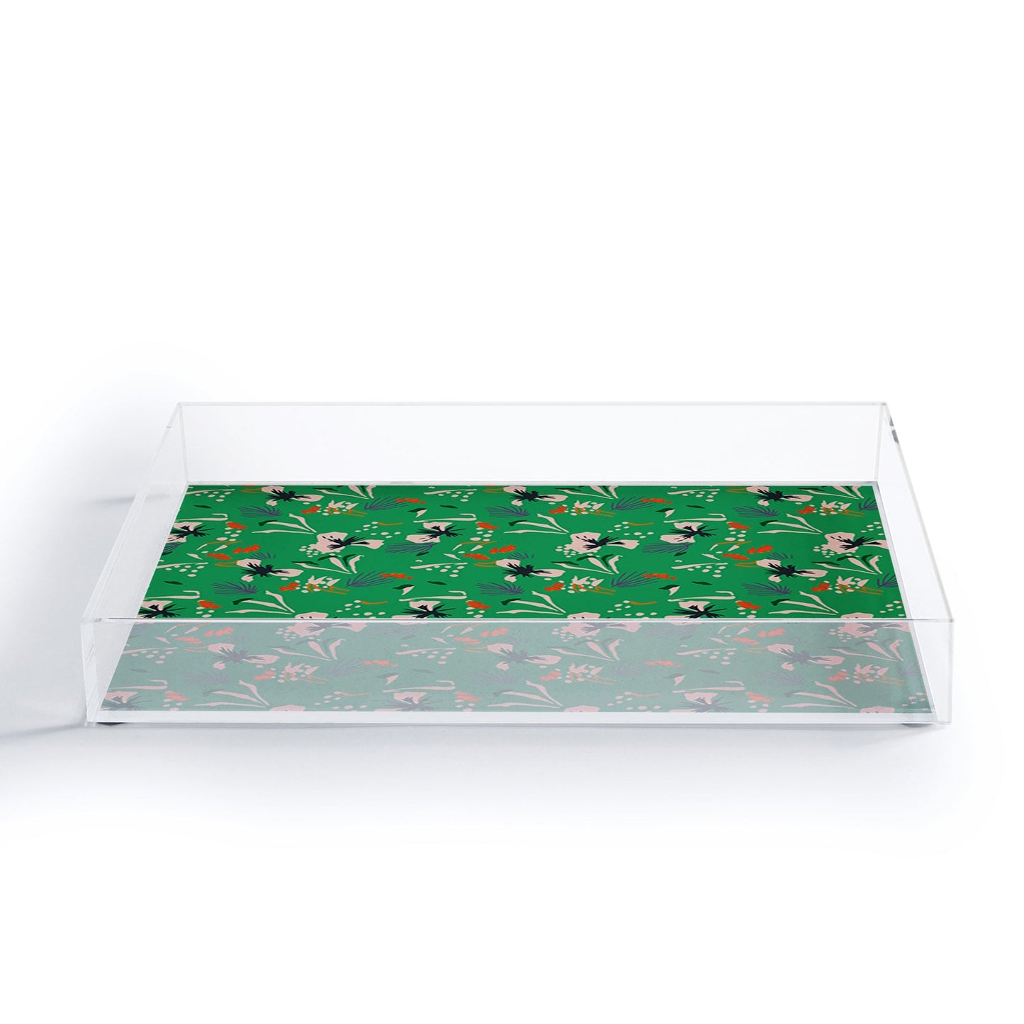 Holli Zollinger ANTHOLOGY OF PATTERN SEVILLE GARDEN GREEN Acrylic Tray