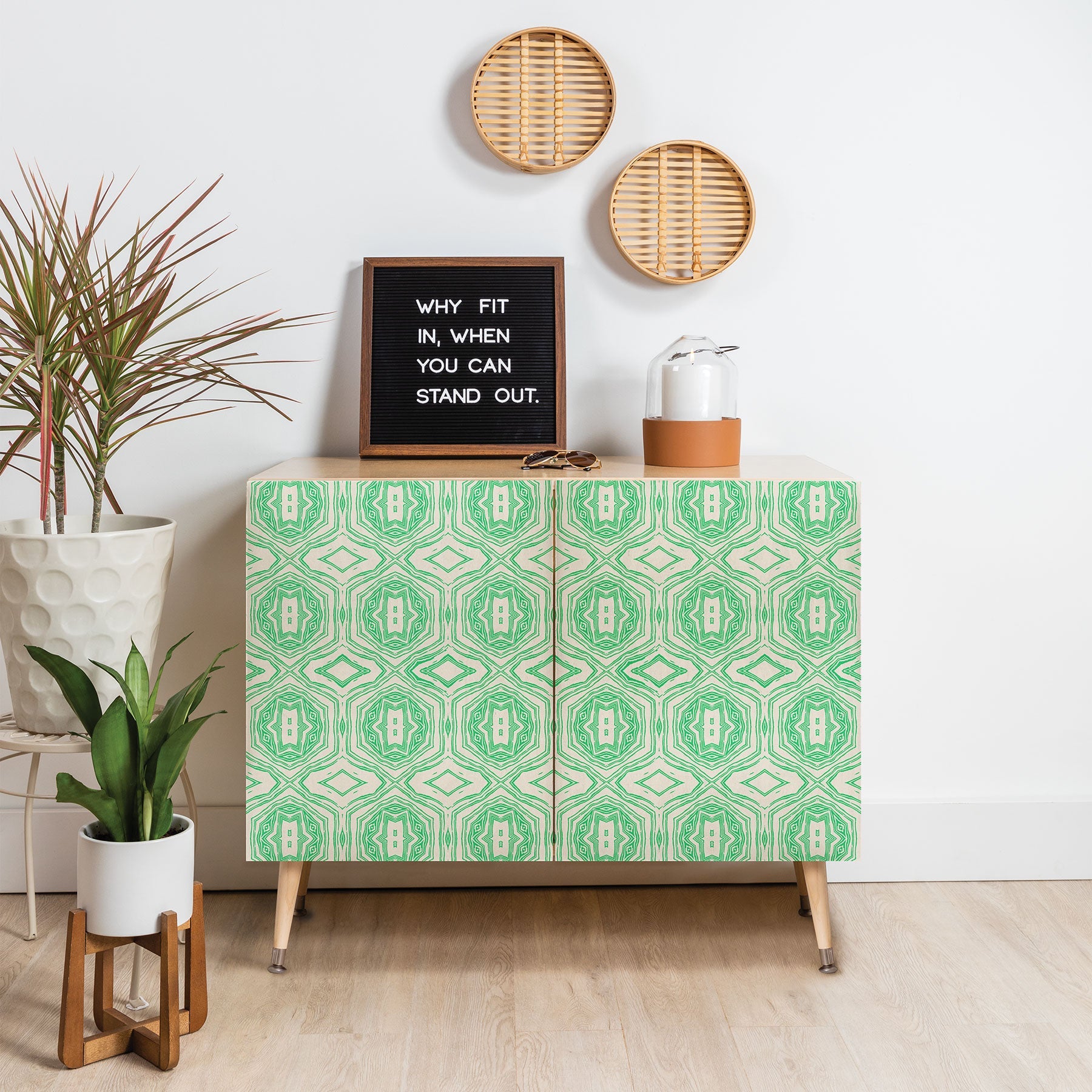 Holli Zollinger ANTHOLOGY OF PATTERN SEVILLE MARBLE GREEN Credenza