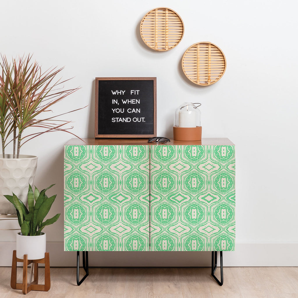 Holli Zollinger ANTHOLOGY OF PATTERN SEVILLE MARBLE GREEN Credenza
