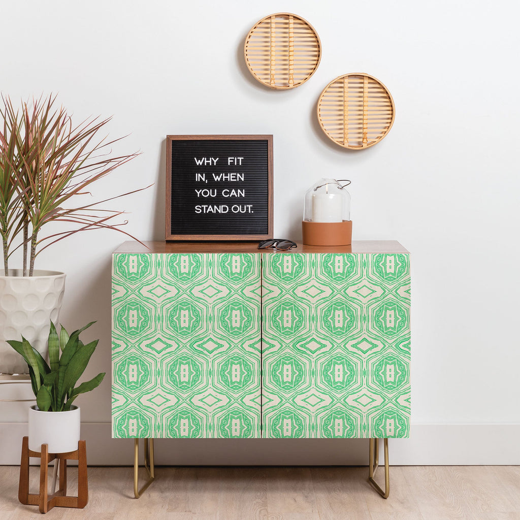 Holli Zollinger ANTHOLOGY OF PATTERN SEVILLE MARBLE GREEN Credenza
