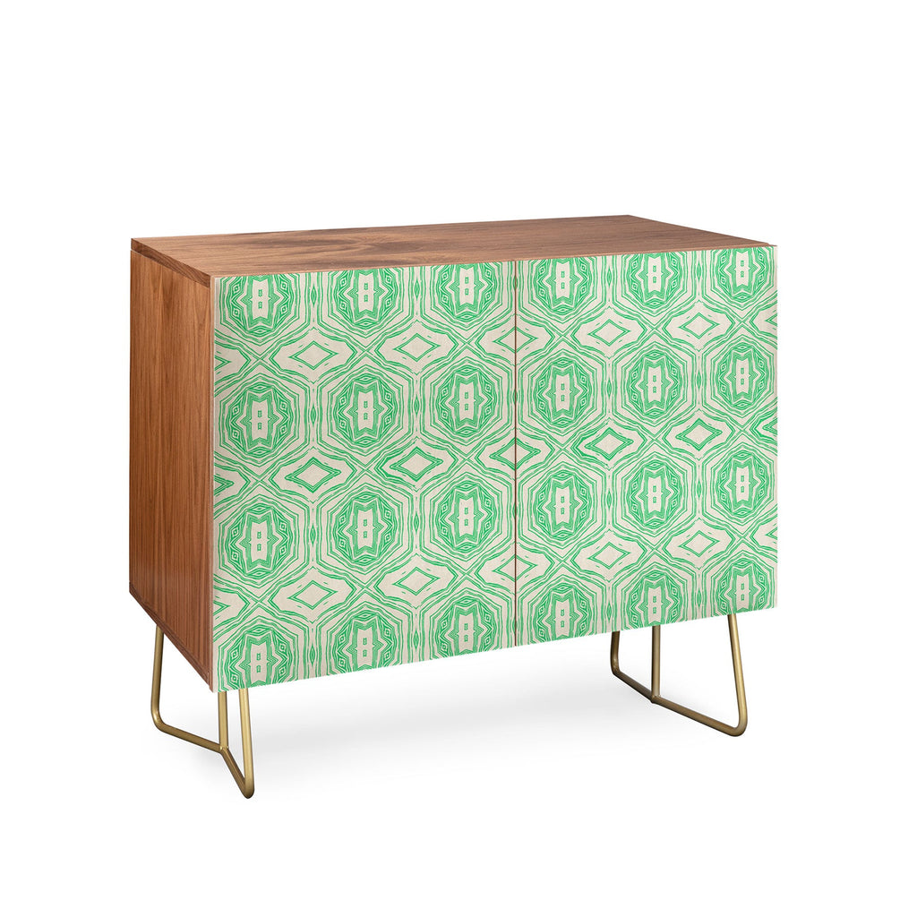 Holli Zollinger ANTHOLOGY OF PATTERN SEVILLE MARBLE GREEN Credenza